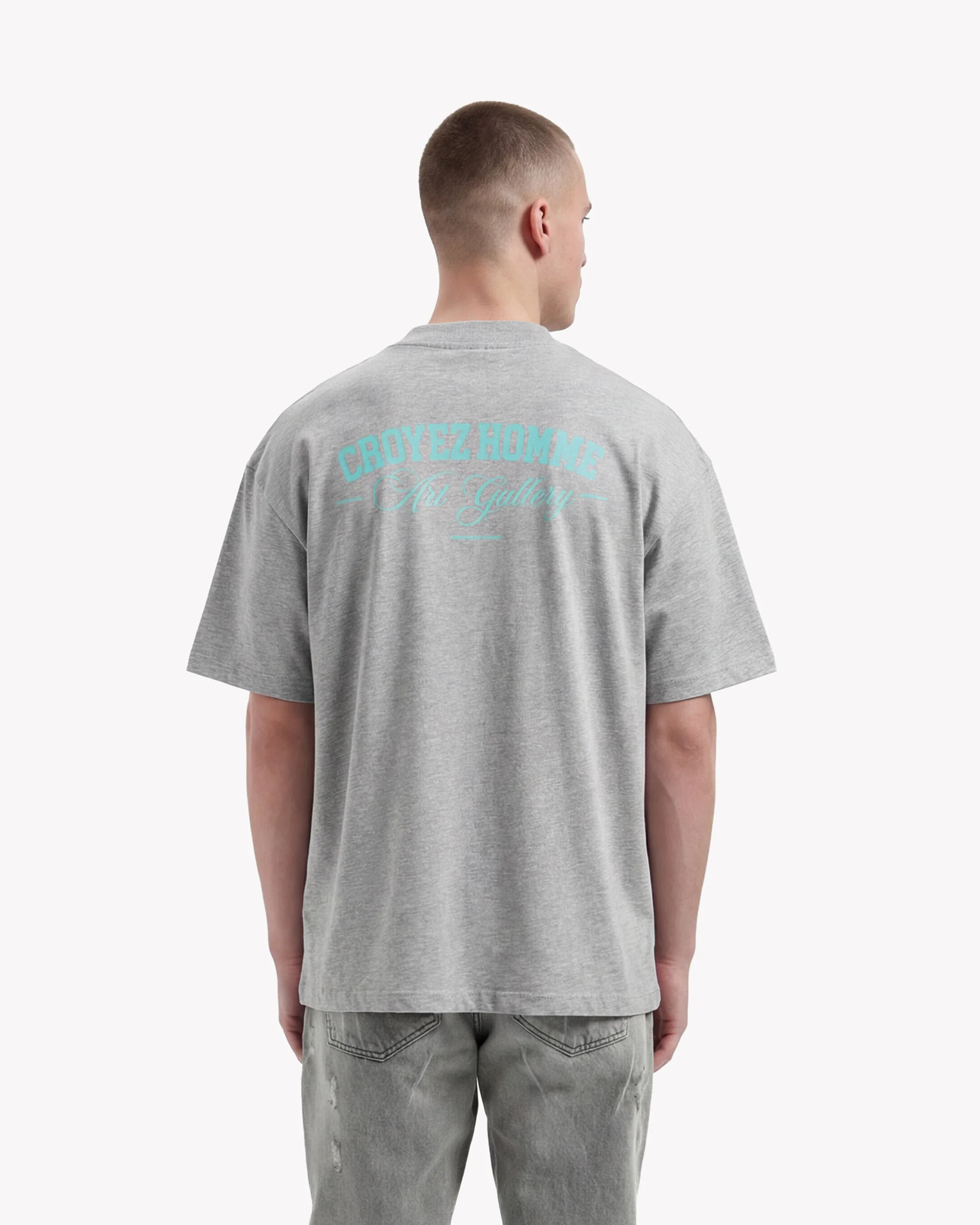 Croyez Art Gallery T-Shirt | Grey Melange - Image 4
