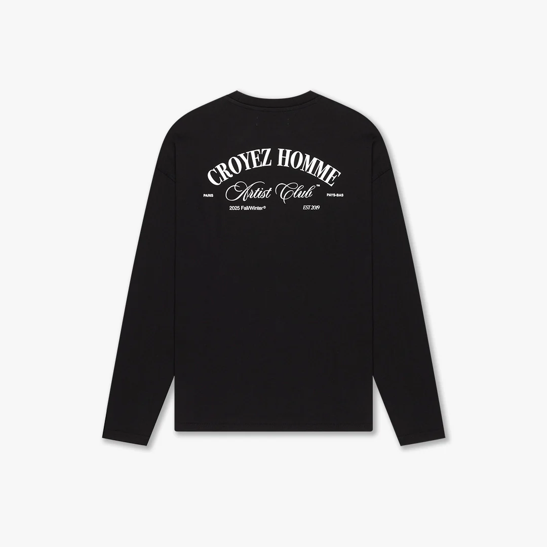 CROYEZ ARTIST CLUB LONGSLEEVE T-SHIRT | BLACK - Image 2