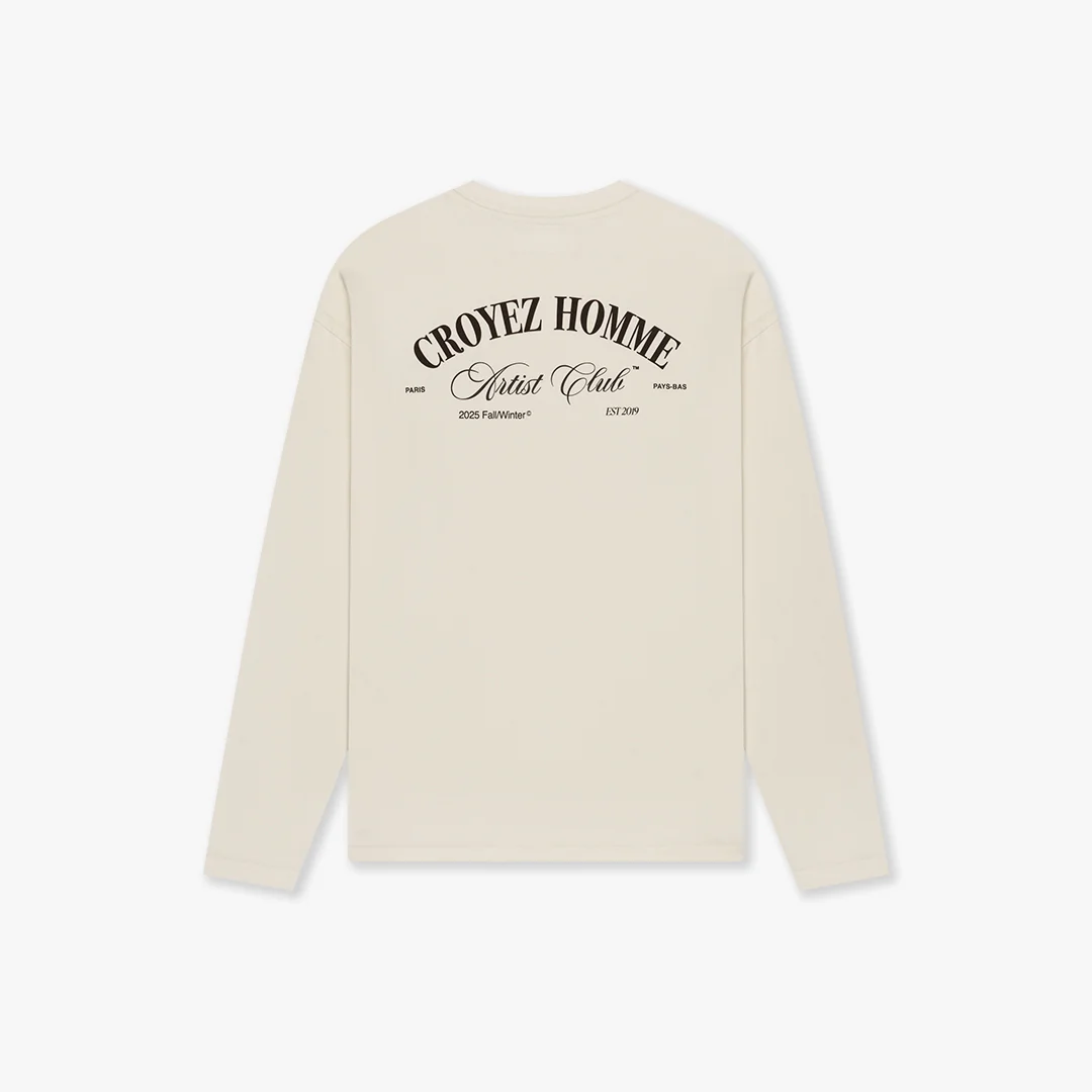 CROYEZ ARTIST CLUB LONGSLEEVE T-SHIRT | OFF-WHITE - Image 2
