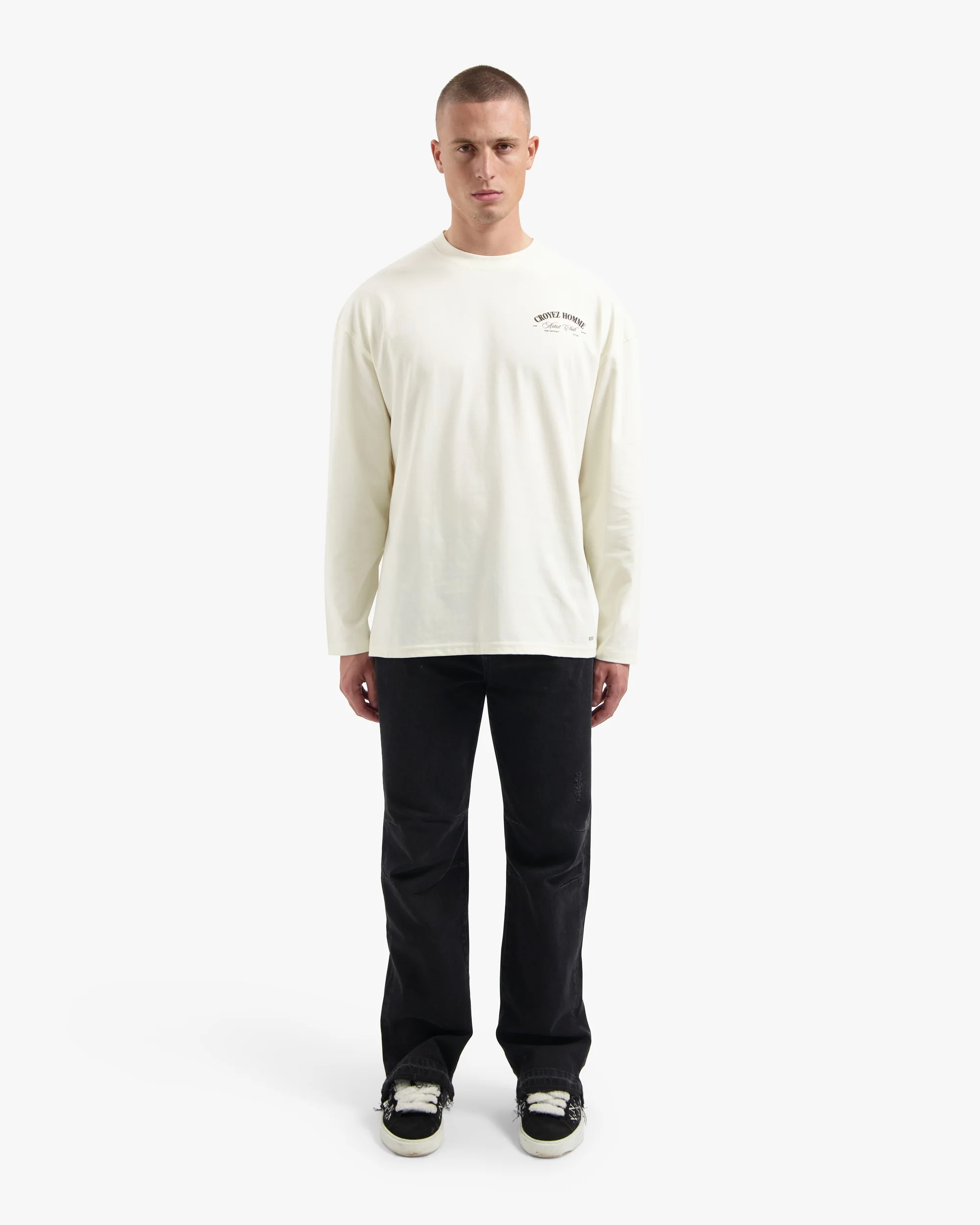 CROYEZ ARTIST CLUB LONGSLEEVE T-SHIRT | OFF-WHITE - Image 5