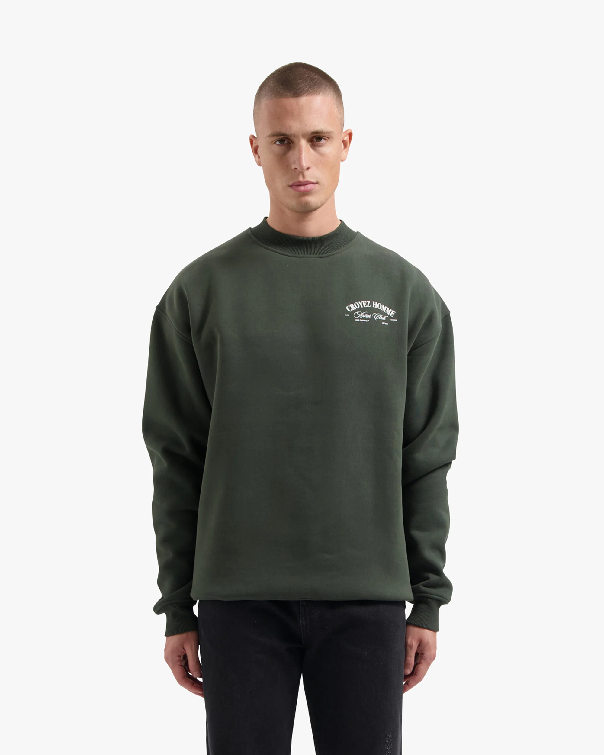 CROYEZ ARTIST CLUB SWEATER | DARK GREEN - Image 3