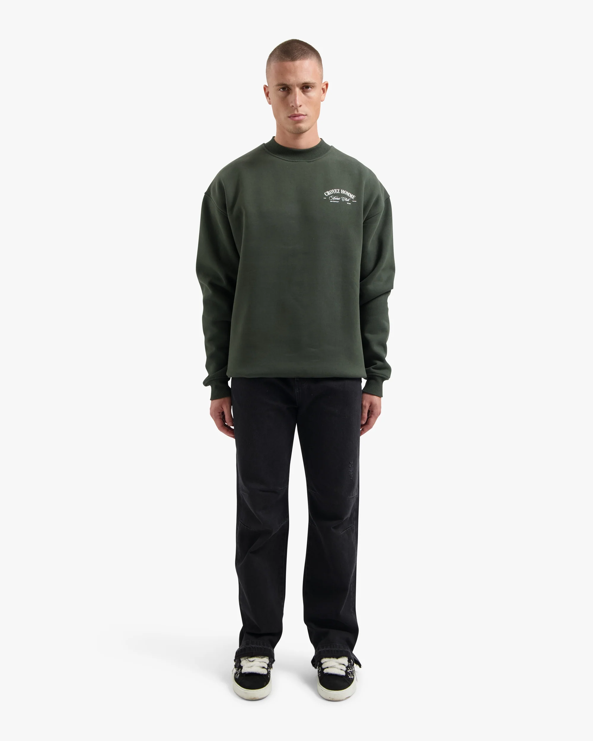 CROYEZ ARTIST CLUB SWEATER | DARK GREEN - Image 5
