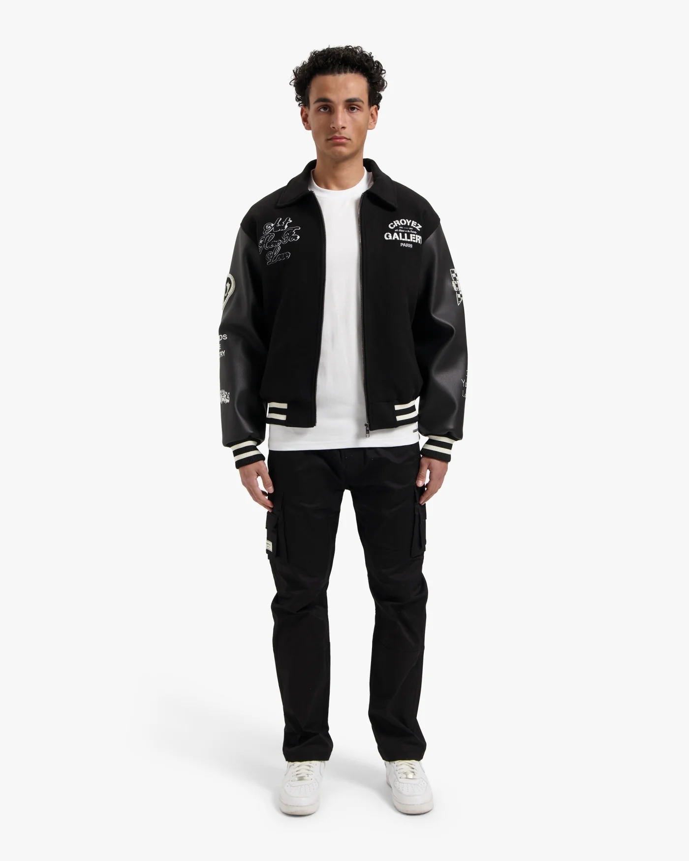 Croyez Artwork Varsity Jacket | Black - Image 5