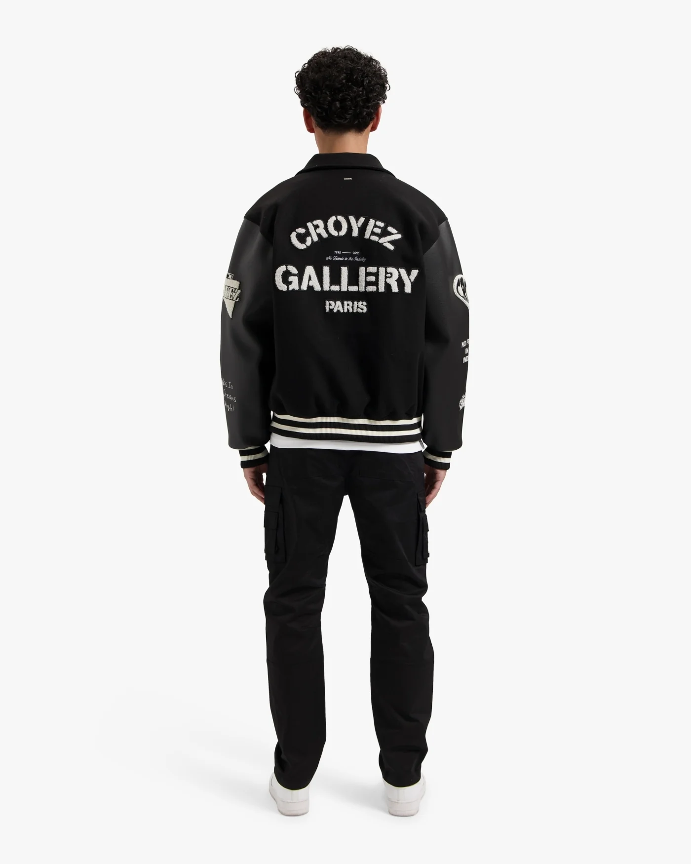 Croyez Artwork Varsity Jacket | Black - Image 6