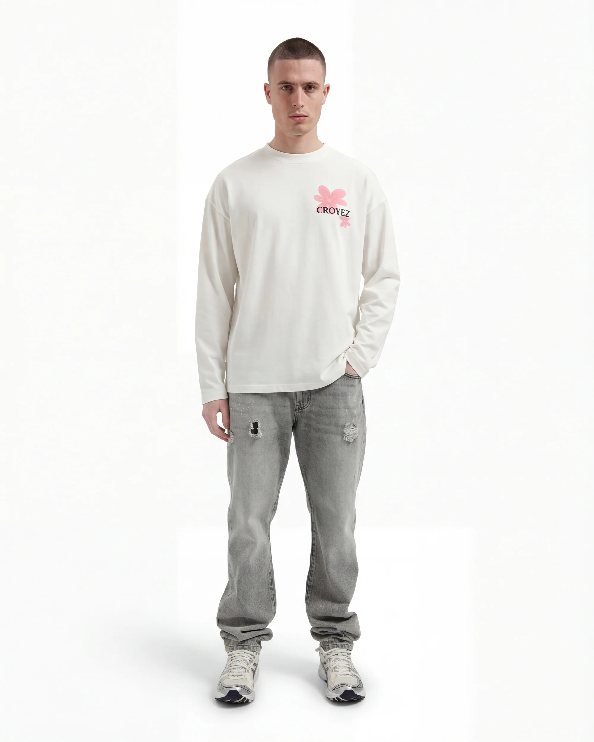 CROYEZ BOTANIQUE LONGSLEEVE | OFF-WHITE/PINK - Image 5