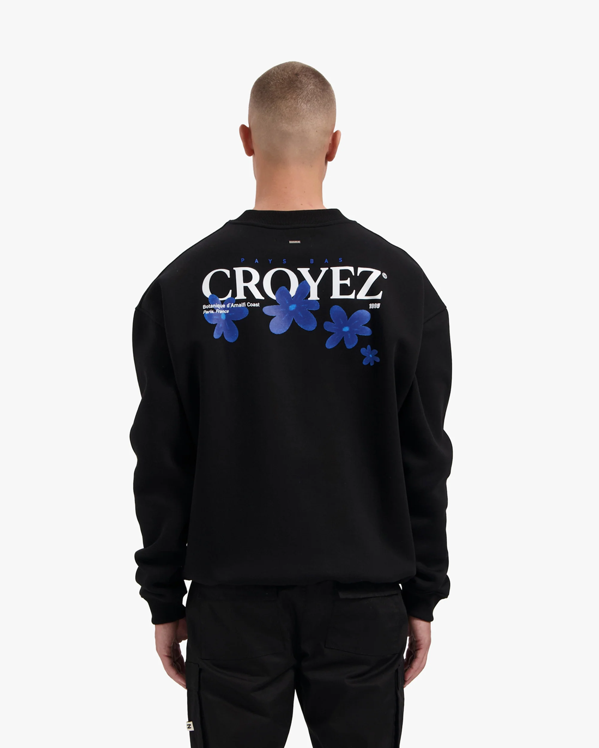 CROYEZ BOTANIQUE SWEATER | BLACK/COBALT - Image 4