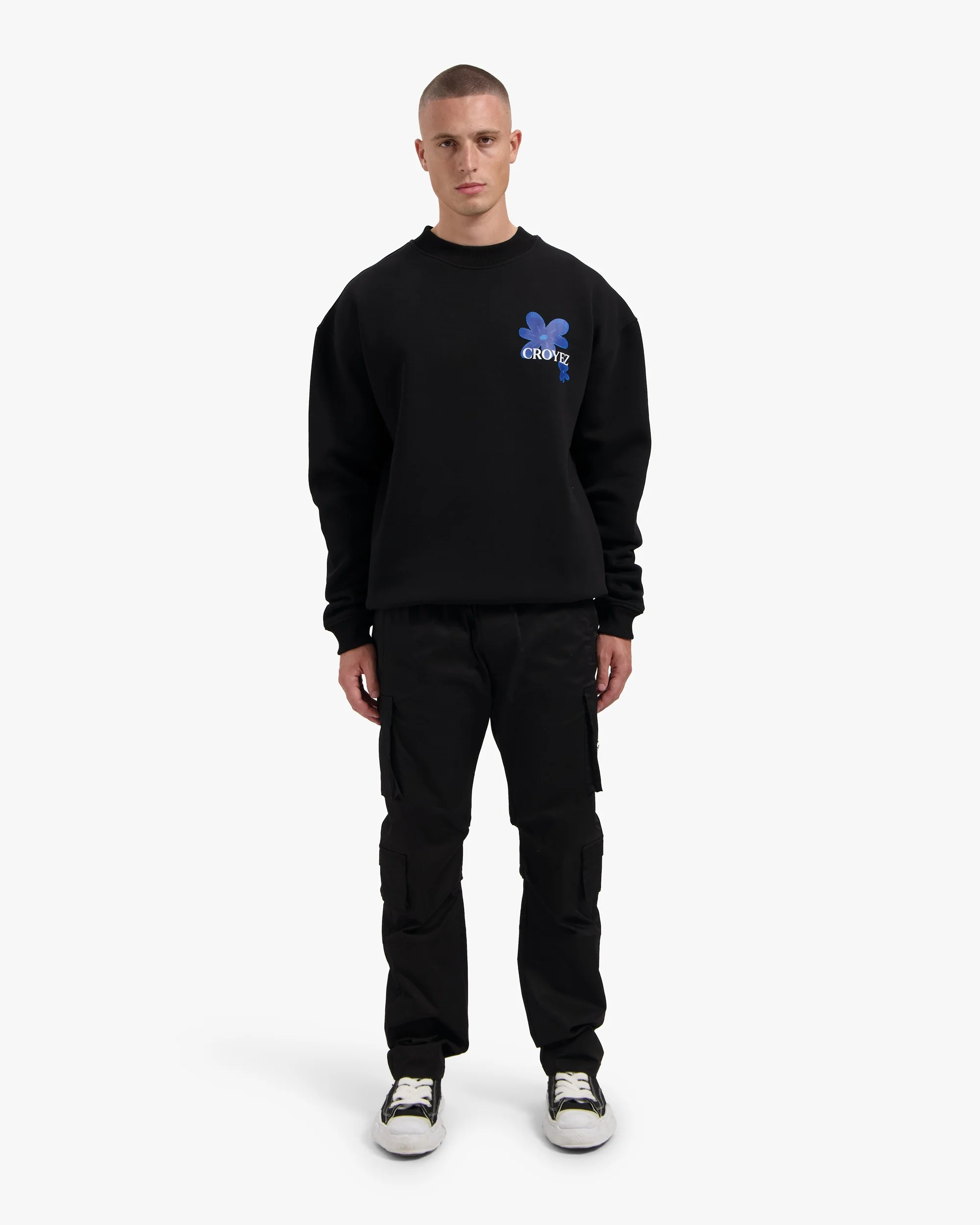 CROYEZ BOTANIQUE SWEATER | BLACK/COBALT - Image 5