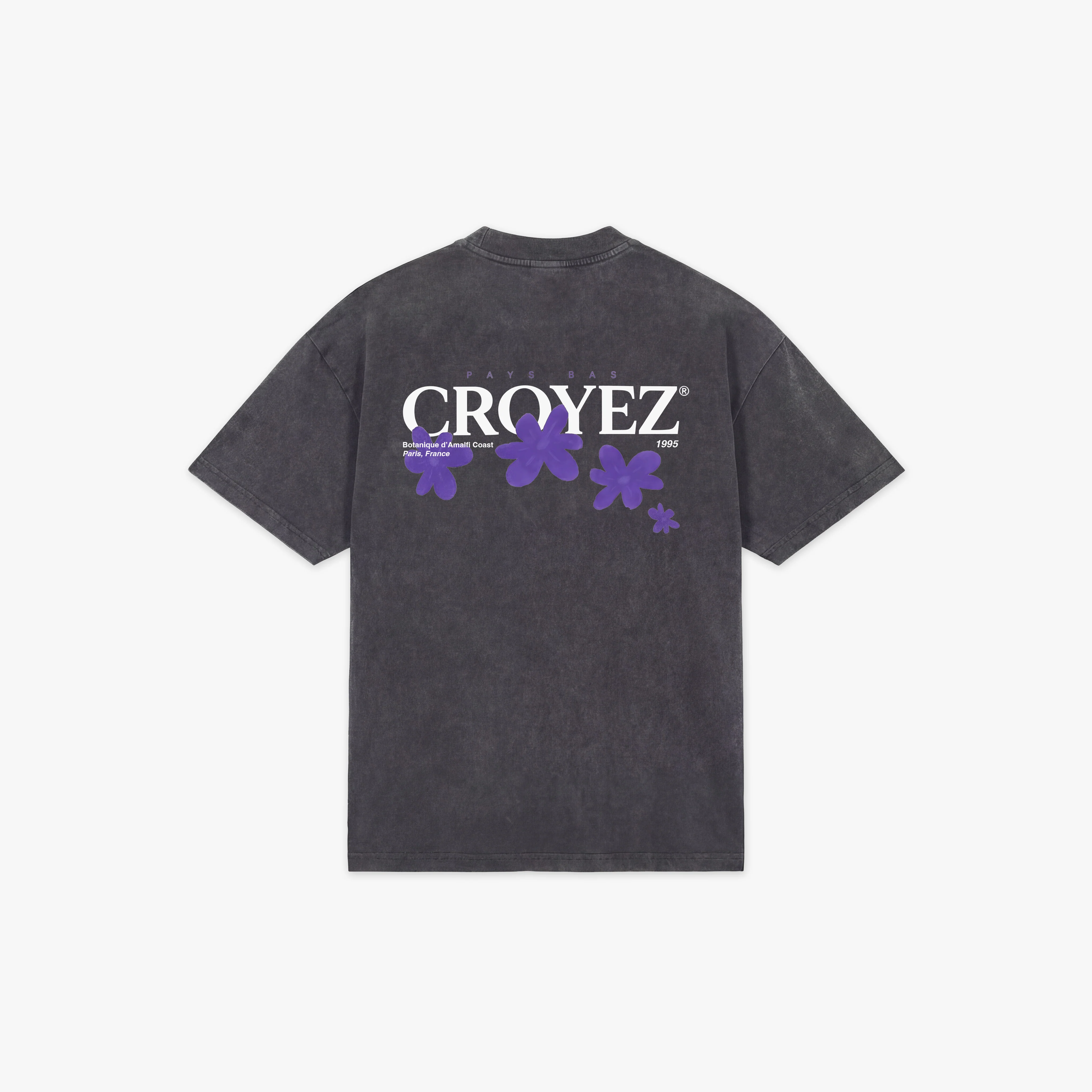 Croyez Botanique T-Shirt | Acid Wash/Dark Purple - Image 2