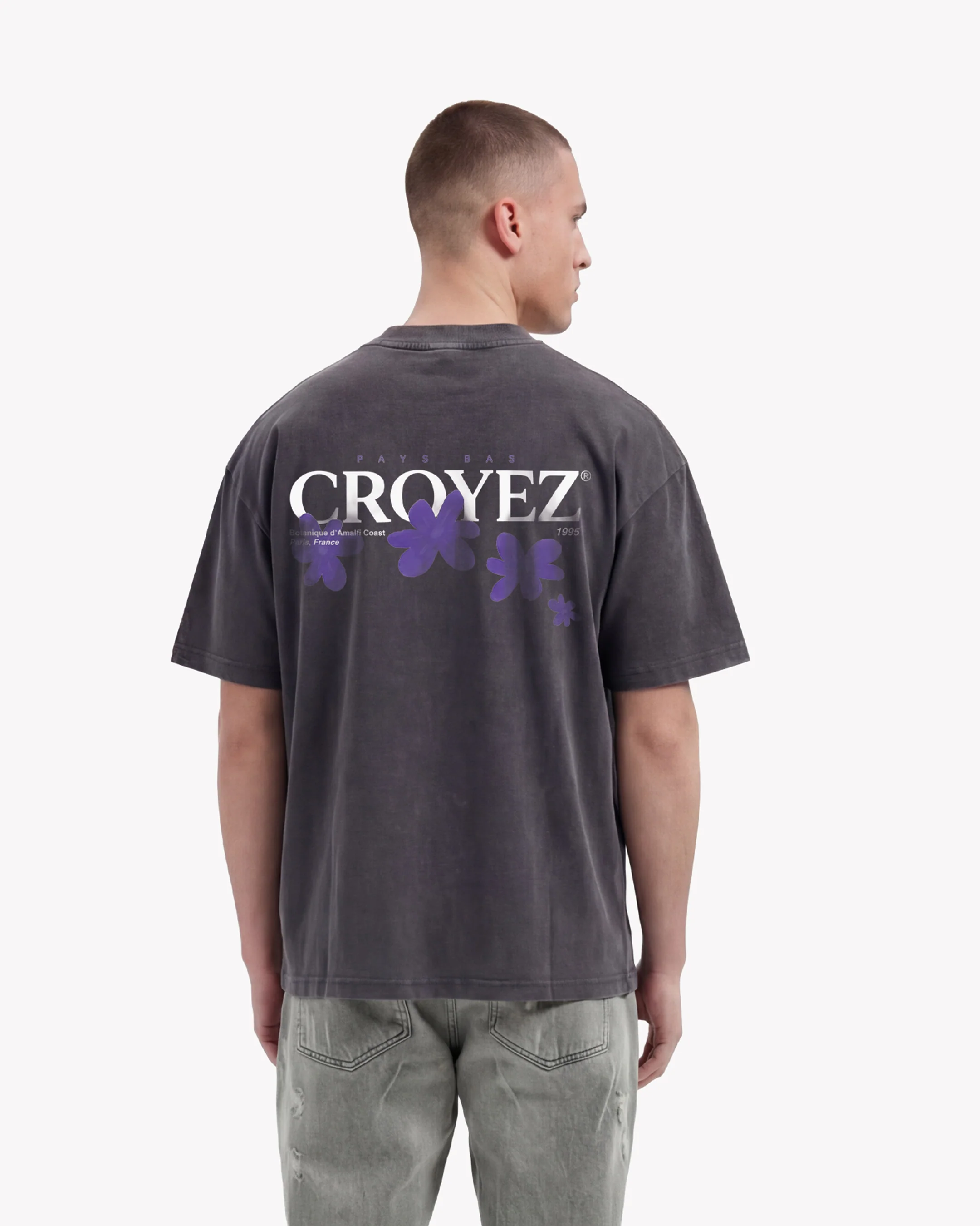 Croyez Botanique T-Shirt | Acid Wash/Dark Purple - Image 4