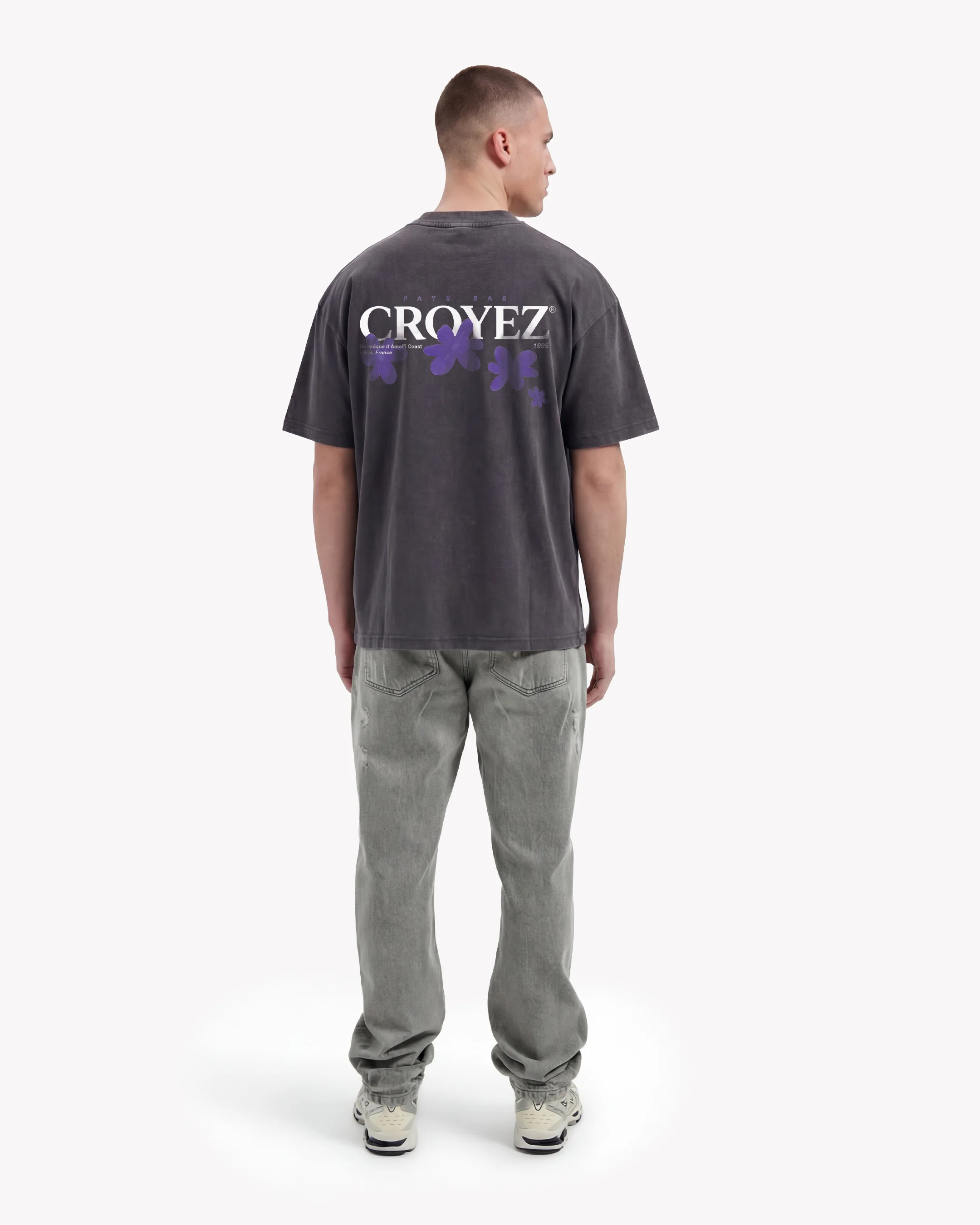 Croyez Botanique T-Shirt | Acid Wash/Dark Purple - Image 6