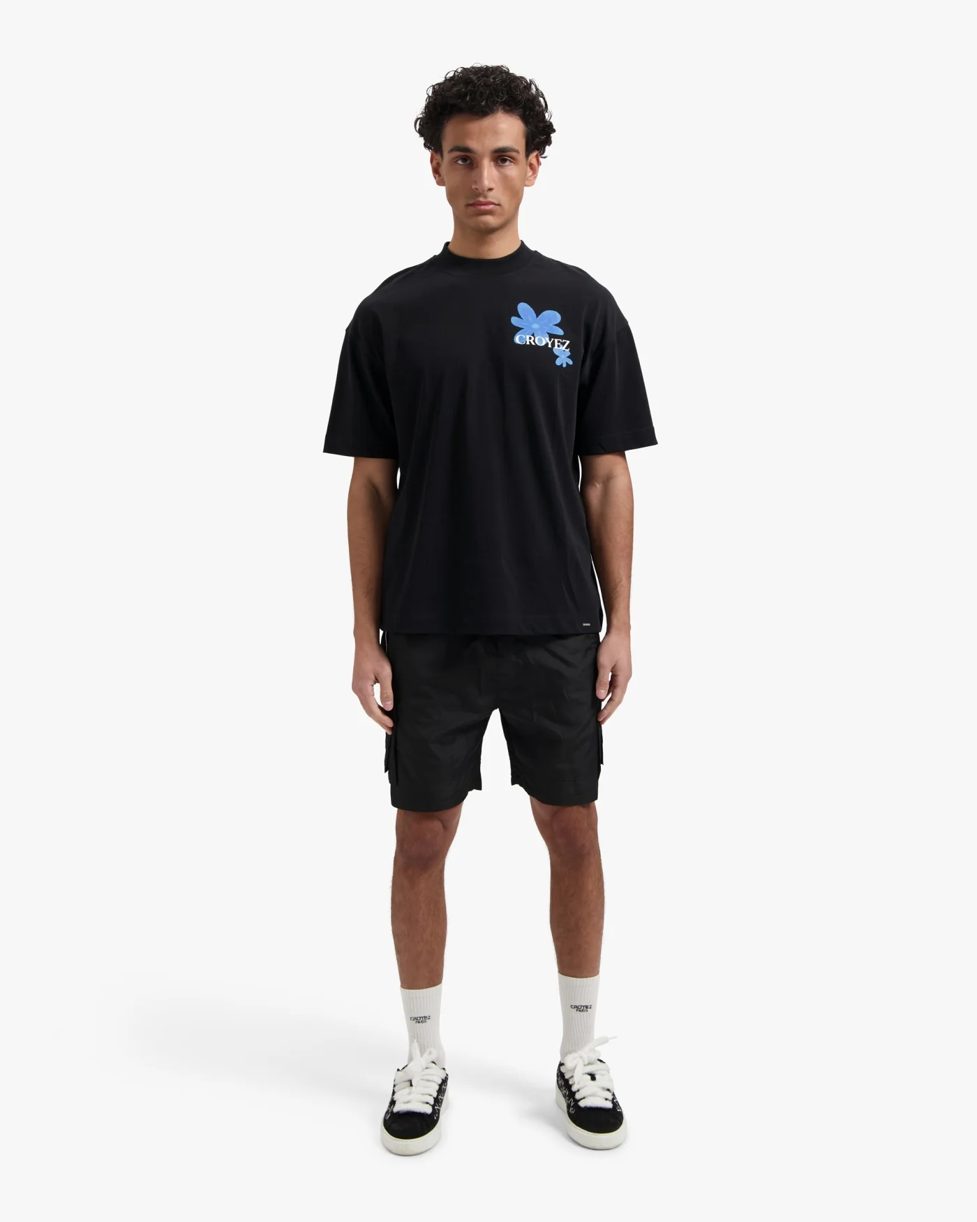 CROYEZ BOTANIQUE T-SHIRT | BLACK/COBALT - Image 6