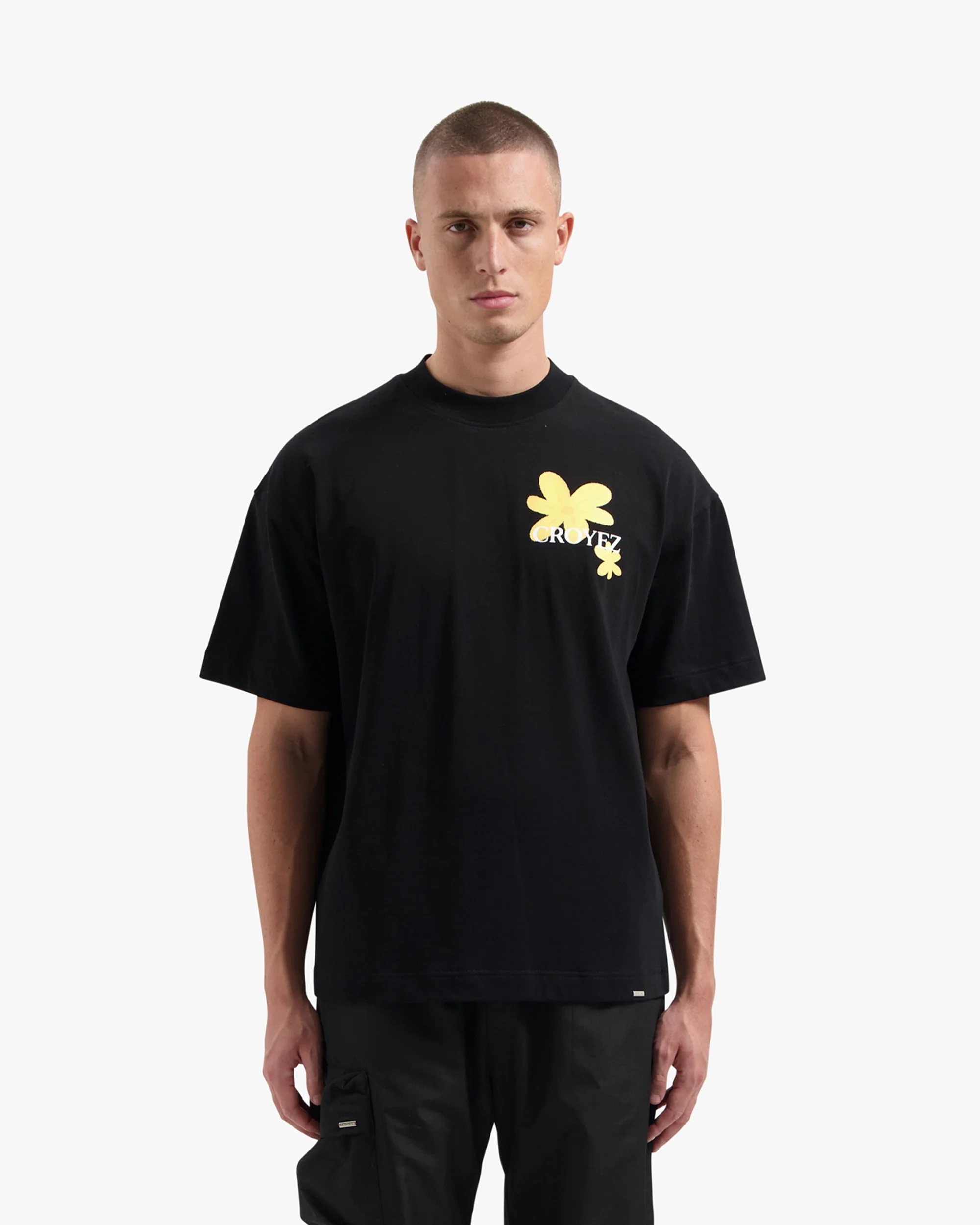 CROYEZ BOTANIQUE T-SHIRT | BLACK/LIME - Image 3