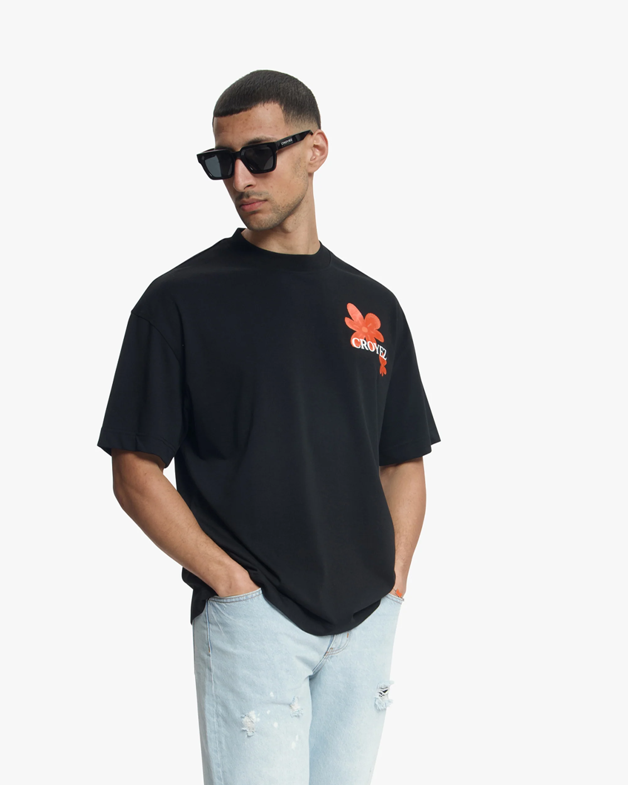 Croyez Botanique T-Shirt | Black/Orange - Image 3