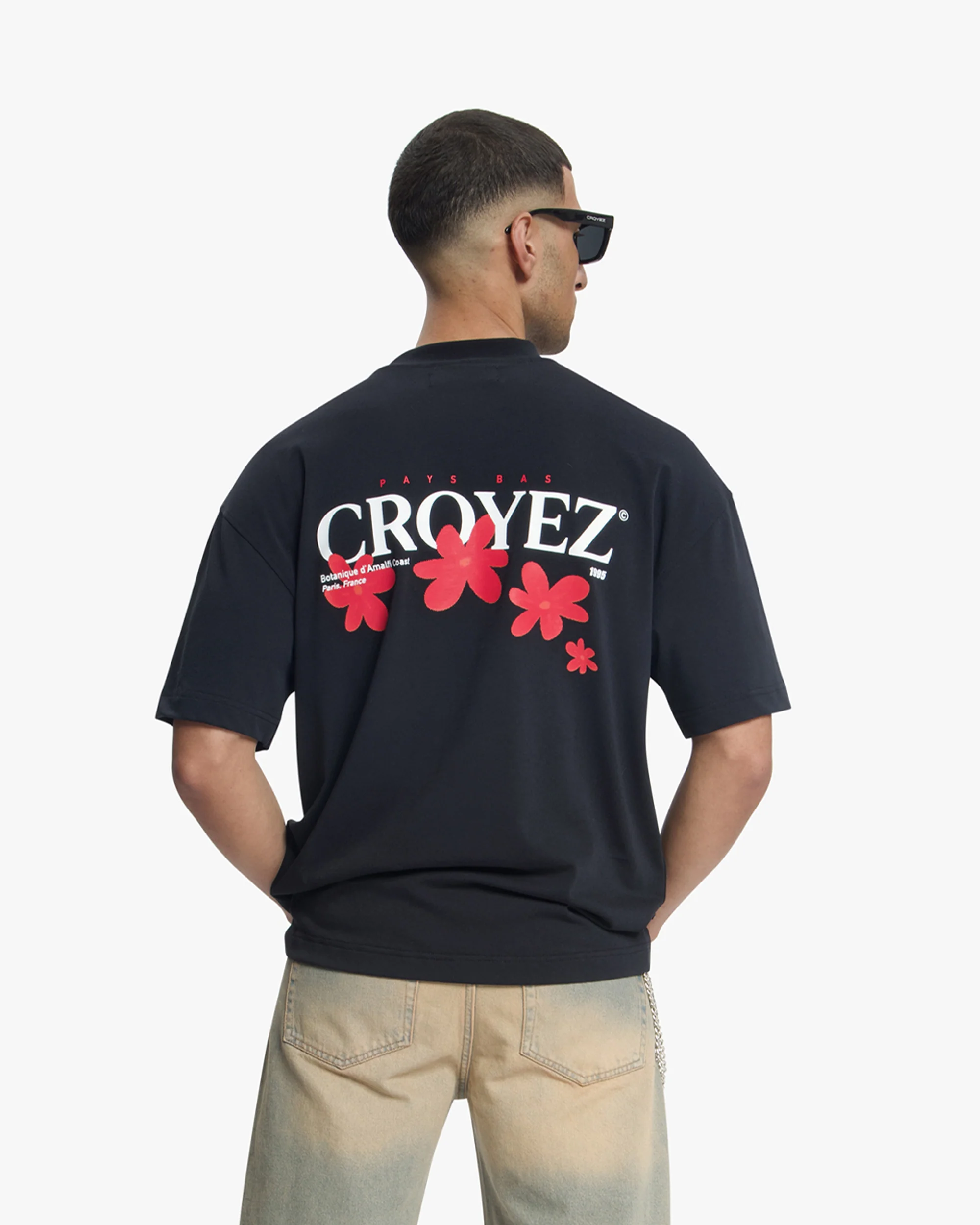 Croyez Botanique T-Shirt | Black/Red - Image 4