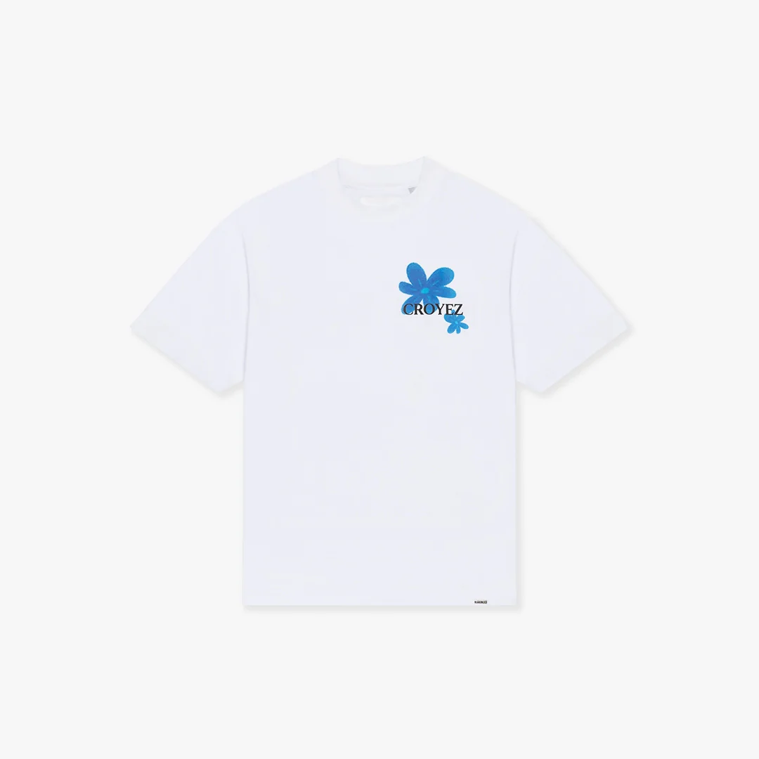 CROYEZ BOTANIQUE T-SHIRT | WHITE/COBALT