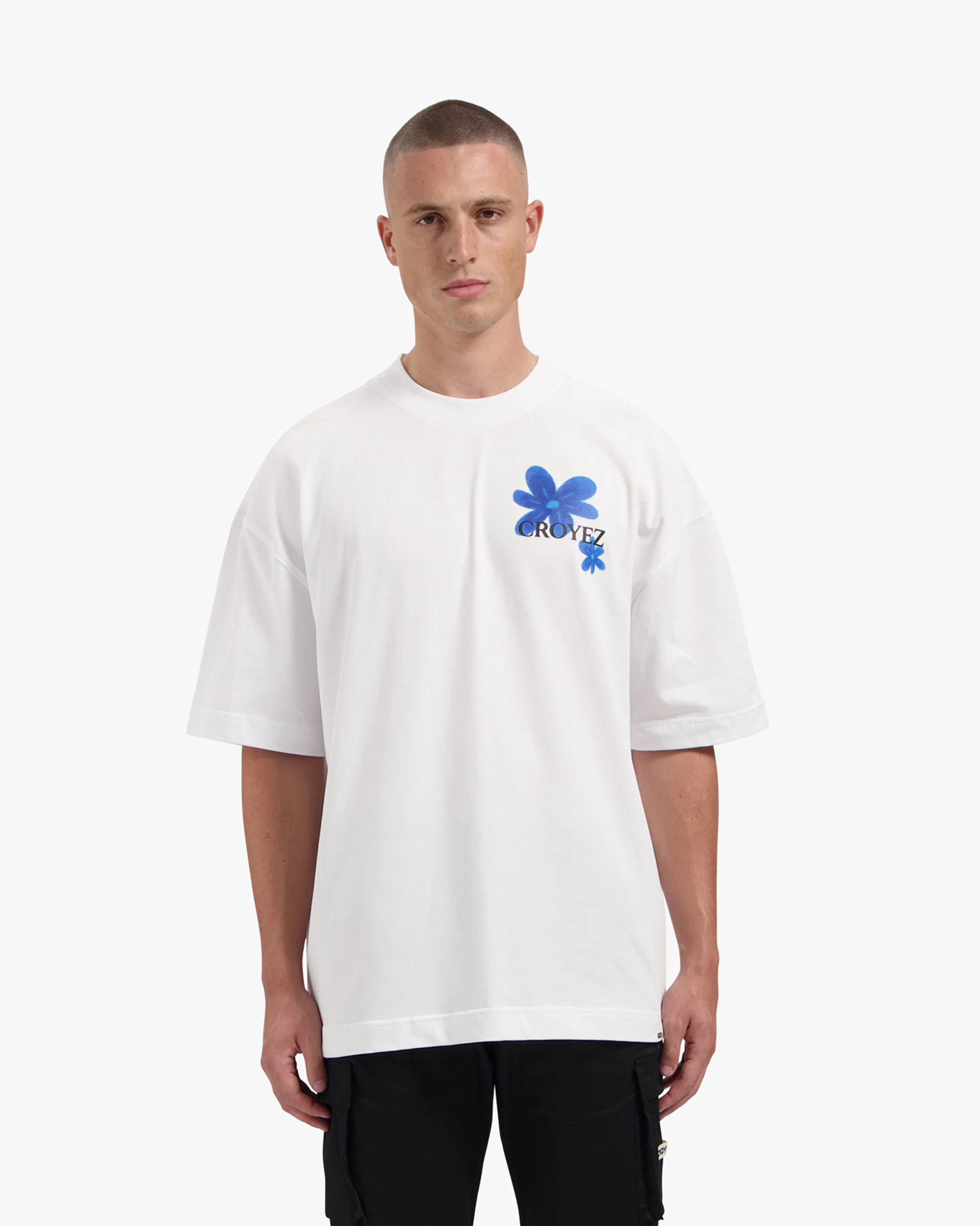CROYEZ BOTANIQUE T-SHIRT | WHITE/COBALT - Image 3