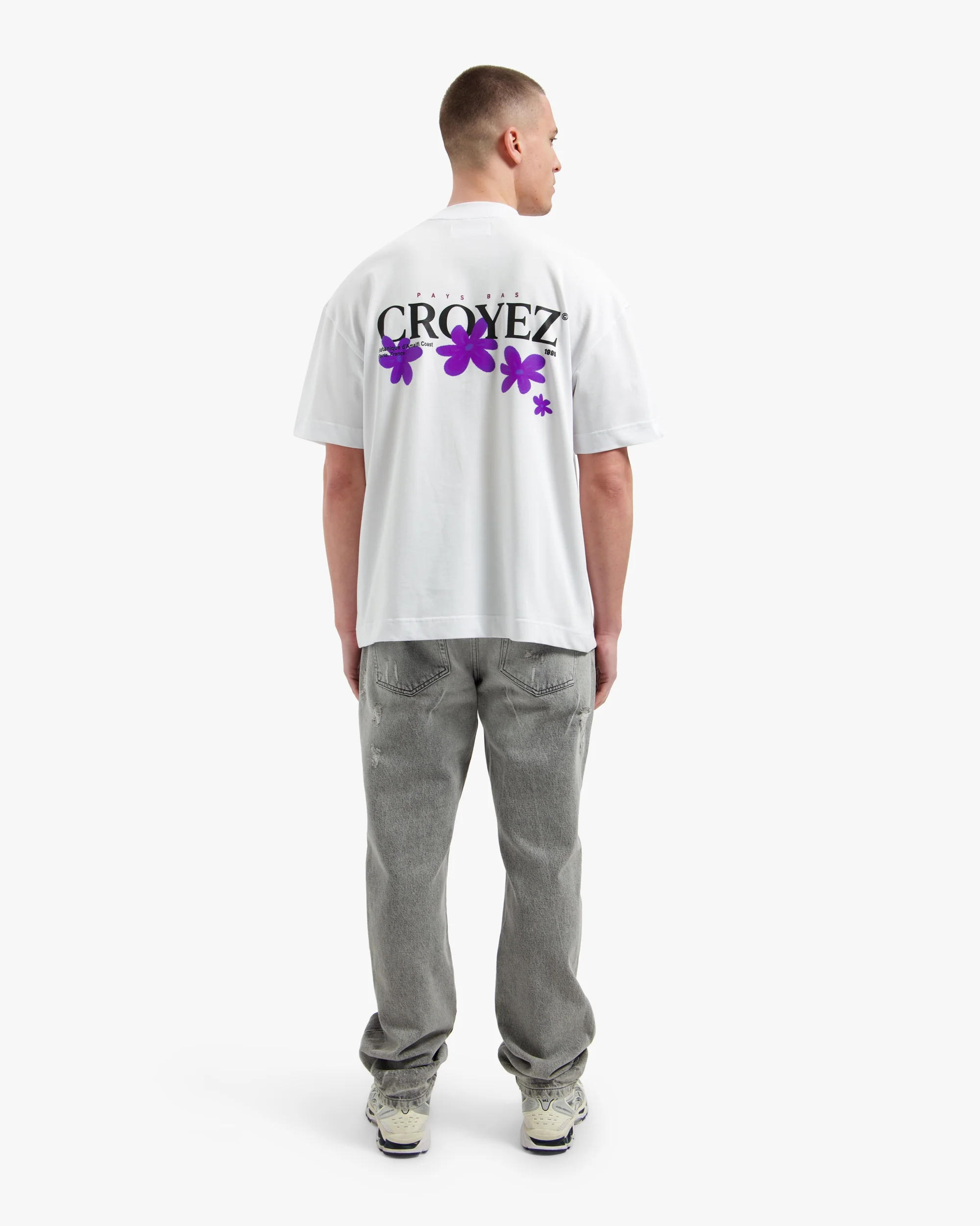 Croyez Botanique T-Shirt | White/Dark Purple - Image 6