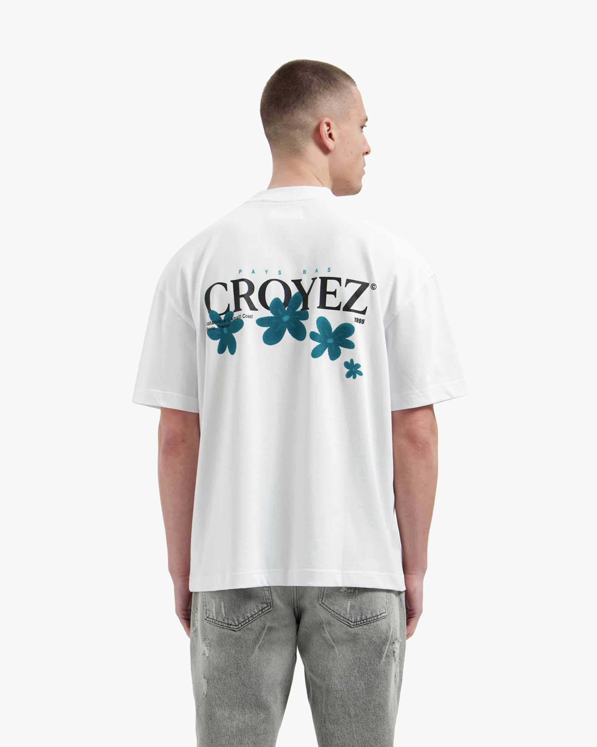 Croyez Botanique T-Shirt | White/Dark Teal - Image 4