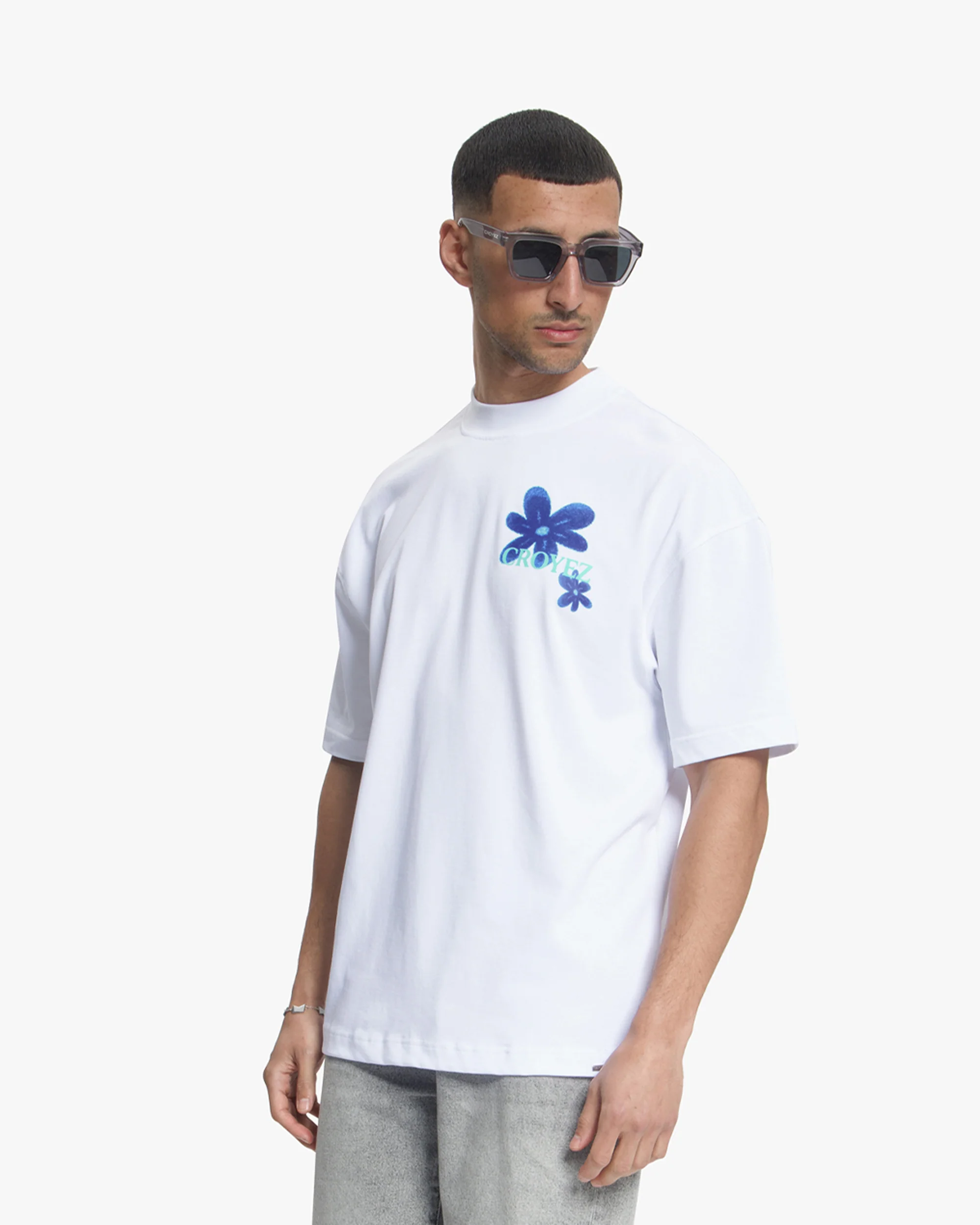 Croyez Botanique T-Shirt | White/Tiffany Blue - Image 3