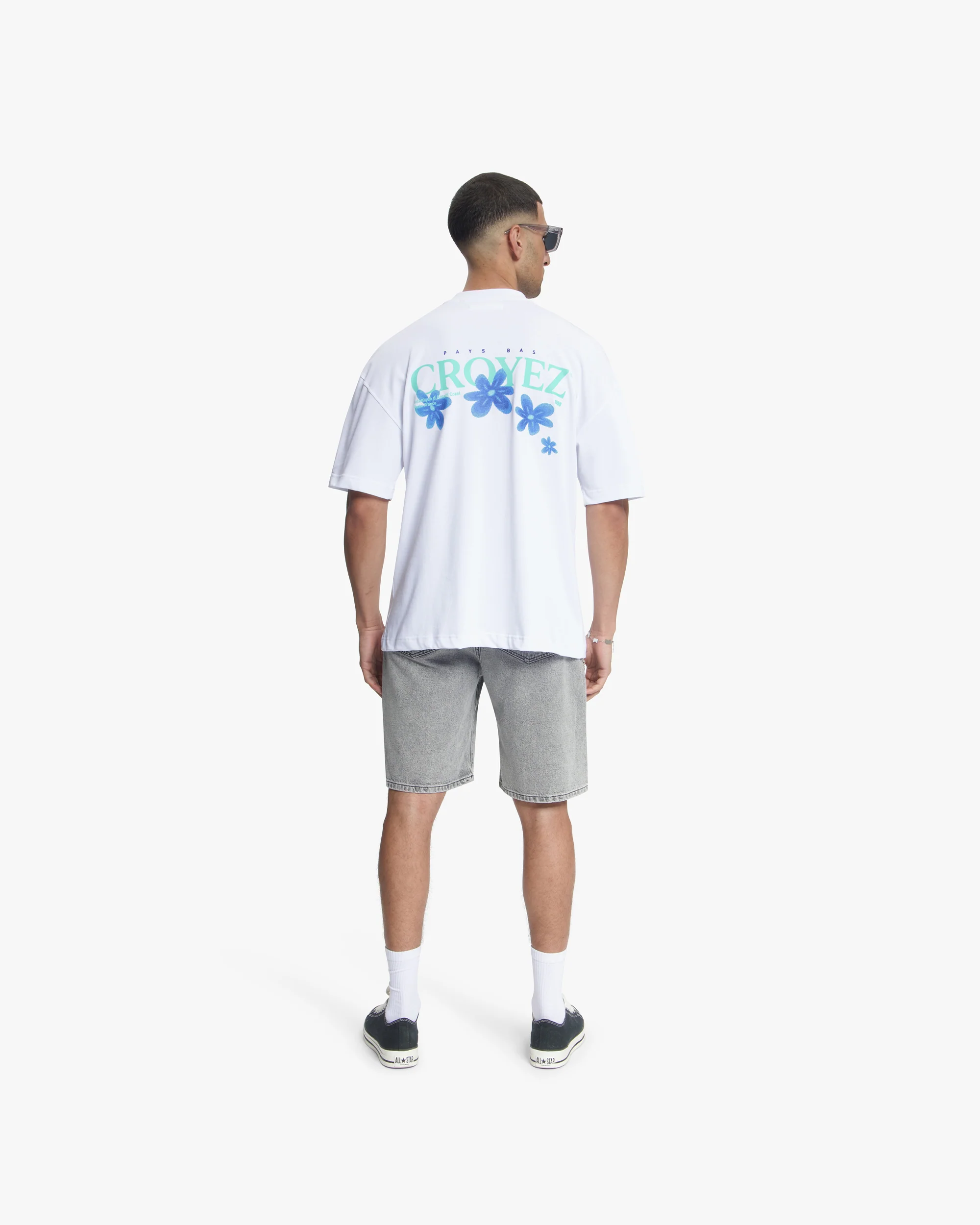 Croyez Botanique T-Shirt | White/Tiffany Blue - Image 6