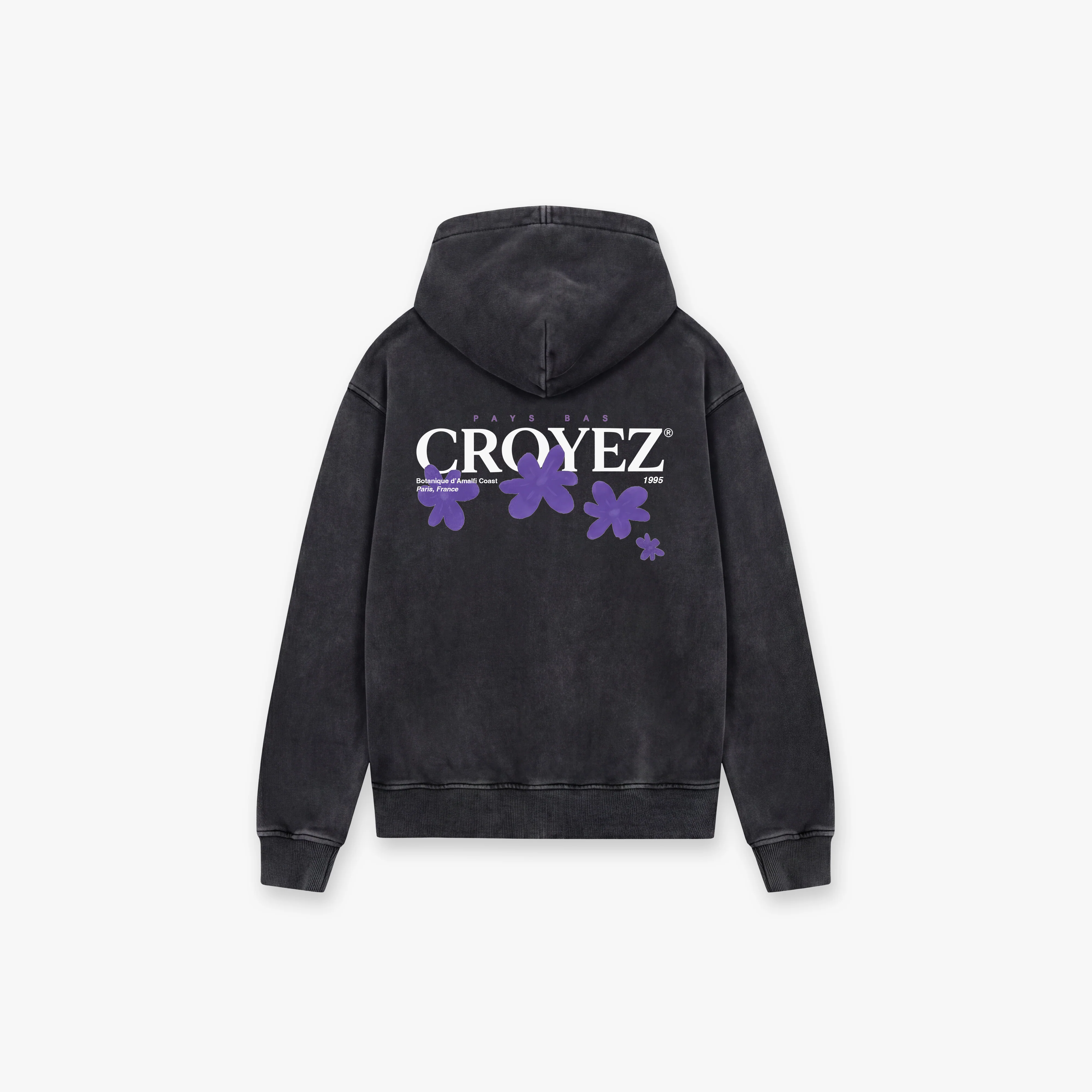 Croyez Botanique Zip Hoodie | Acid Wash/Dark Purple - Image 2
