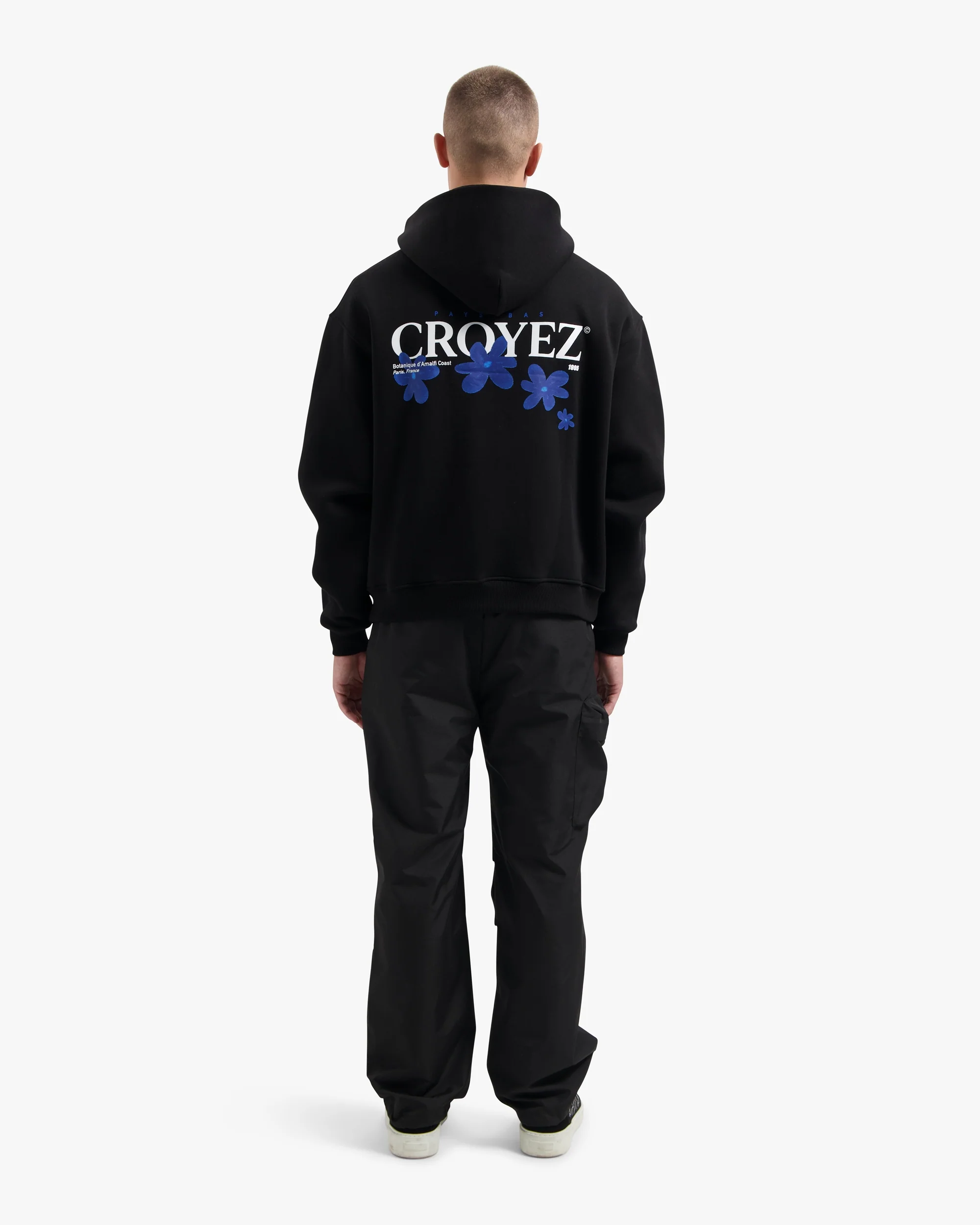 CROYEZ BOTANIQUE ZIP-HOODIE | BLACK/COBALT - Image 6