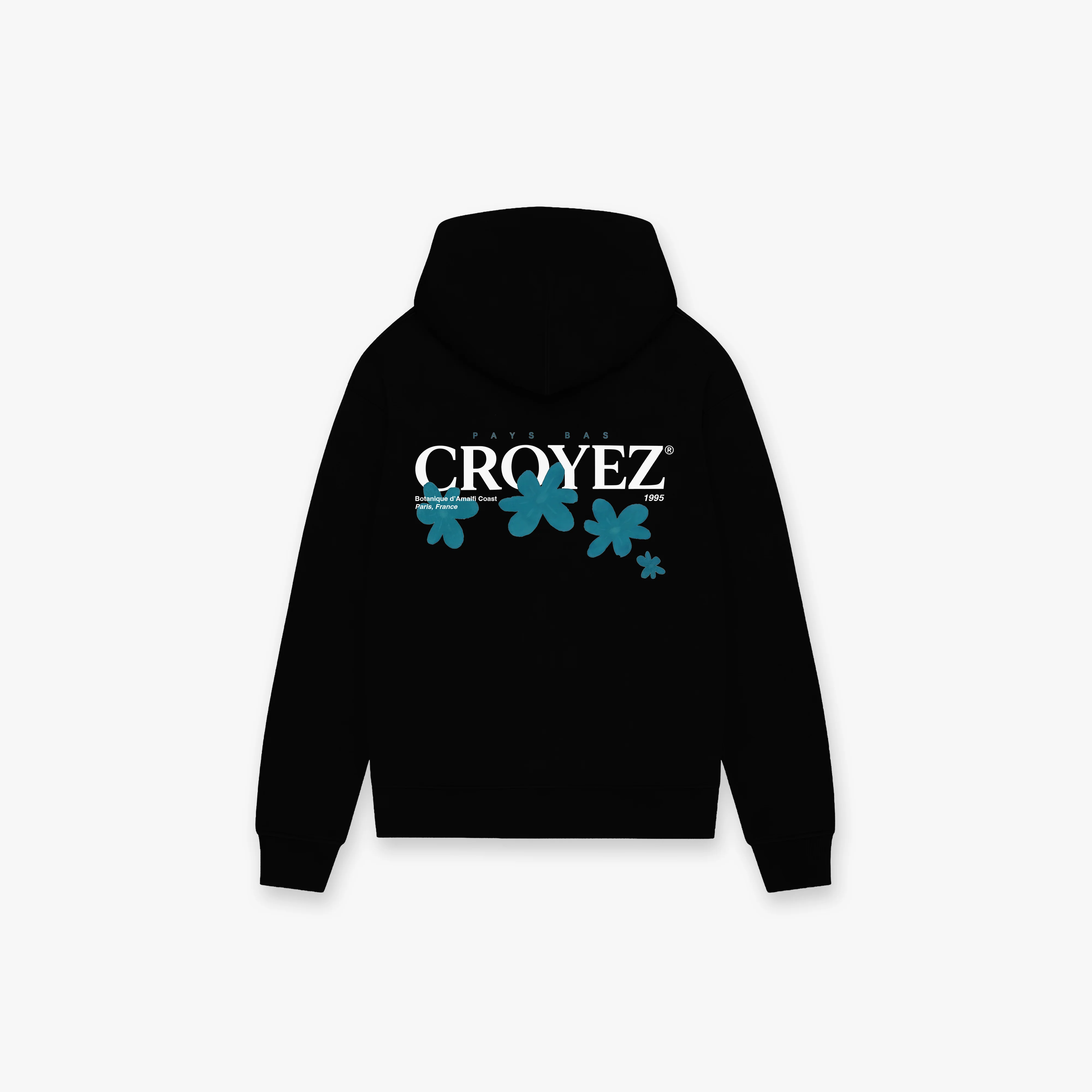 Croyez Botanique Zip Hoodie | Black/Dark Teal - Image 2