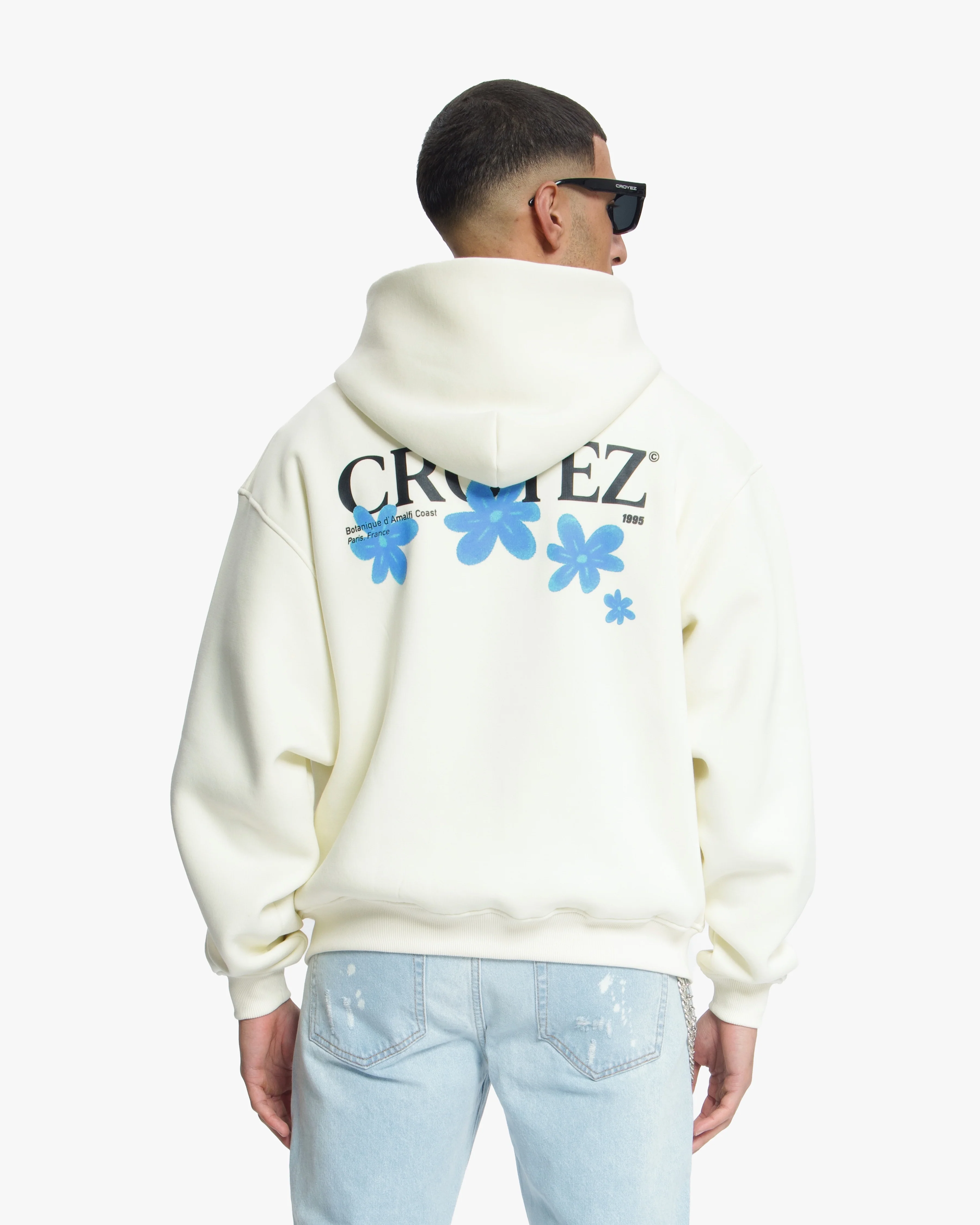 Croyez Botanique Zip Hoodie | Off-White/Tiffany Blue - Image 4