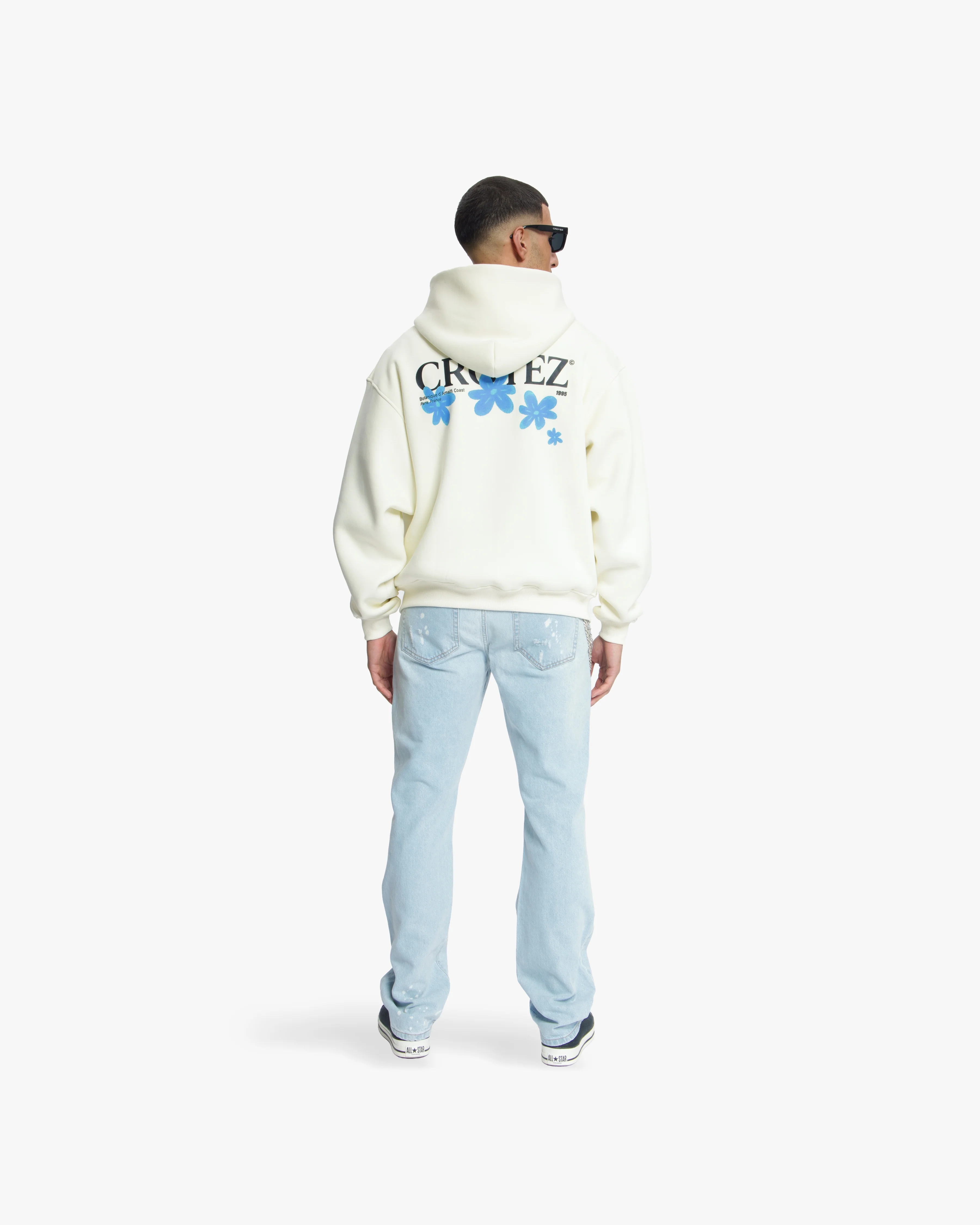 Croyez Botanique Zip Hoodie | Off-White/Tiffany Blue - Image 6