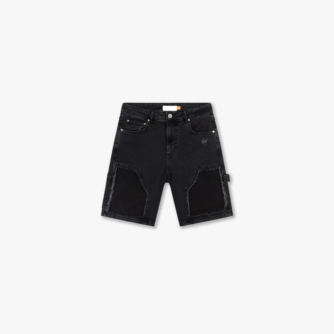 CROYEZ CD1 CARPENTER DENIM SHORTS | BLACK