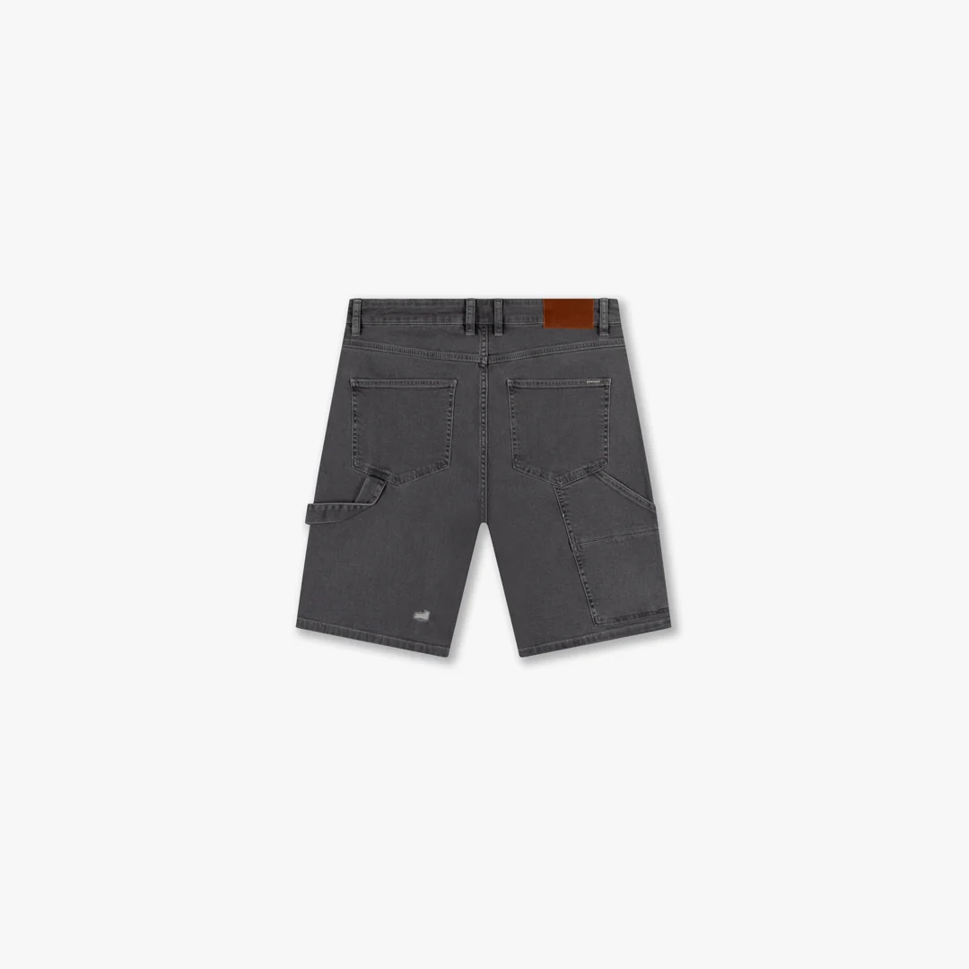CROYEZ CD1 CARPENTER DENIM SHORTS | GREY - Image 2