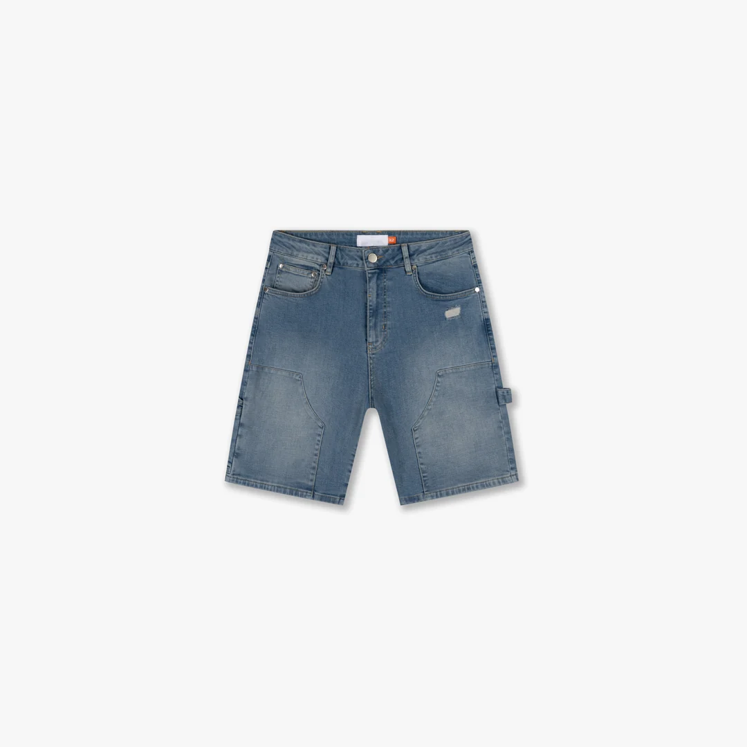 CROYEZ CD1 CARPENTER DENIM SHORTS | LIGHT BLUE