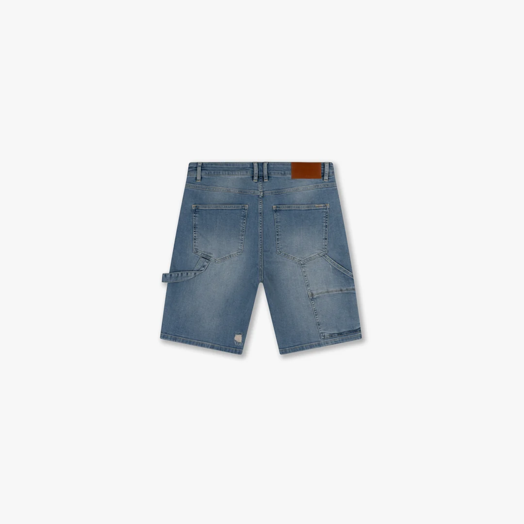 CROYEZ CD1 CARPENTER DENIM SHORTS | LIGHT BLUE - Image 2