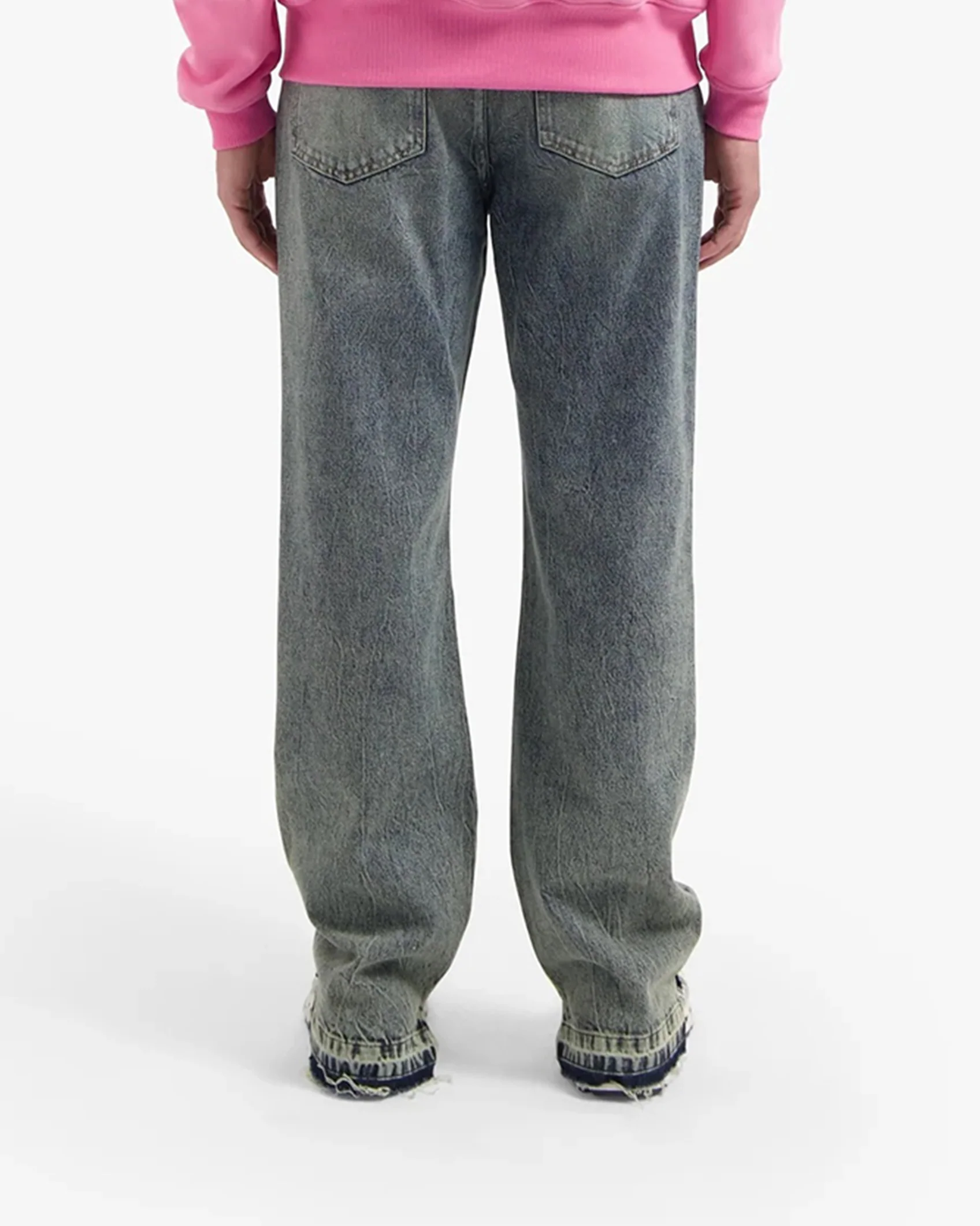 CROYEZ CD1 STEPPED HEM JEANS | LIGHT BLUE - Image 4