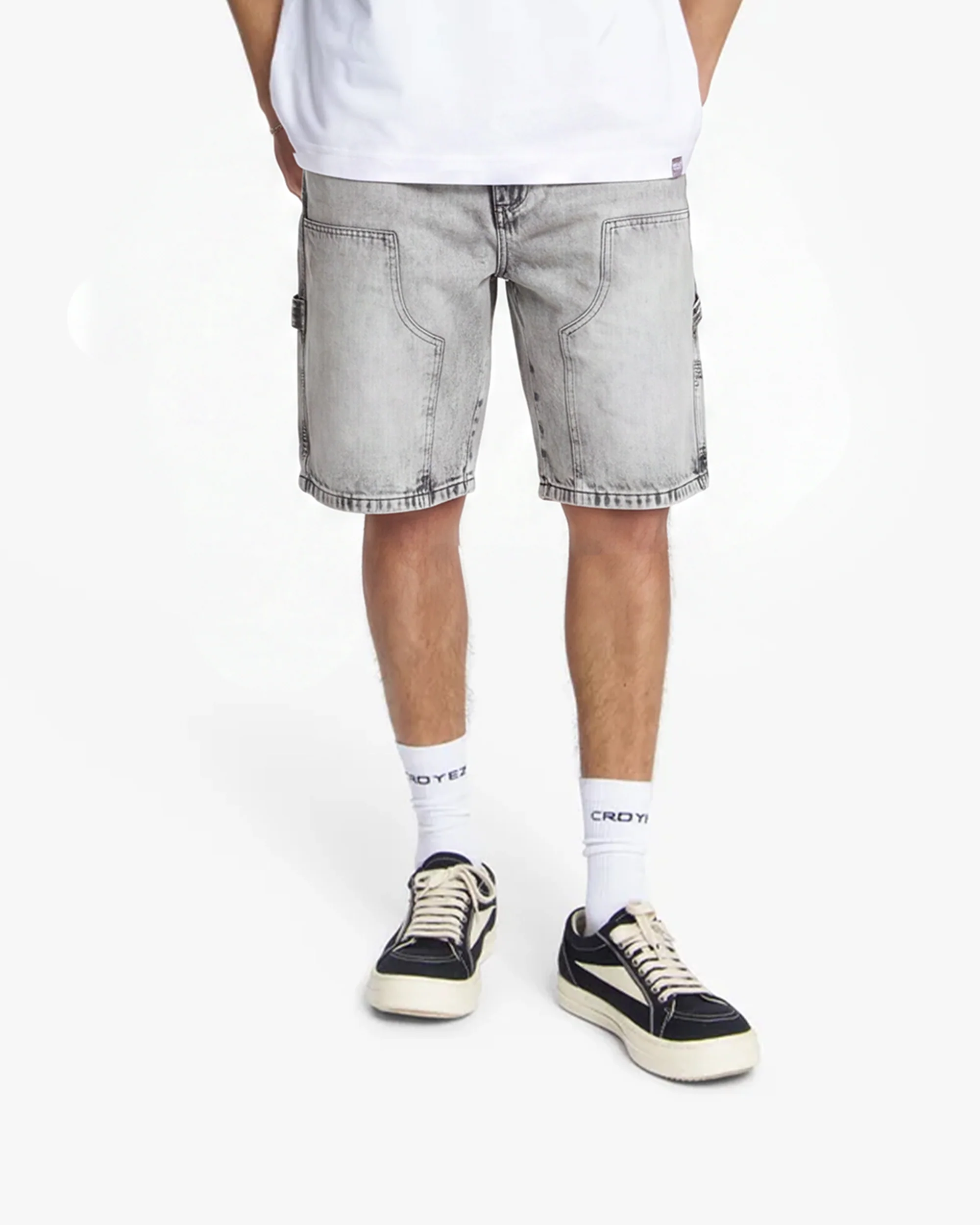 Croyez CD2 Carpenter Shorts | Light Grey - Image 3