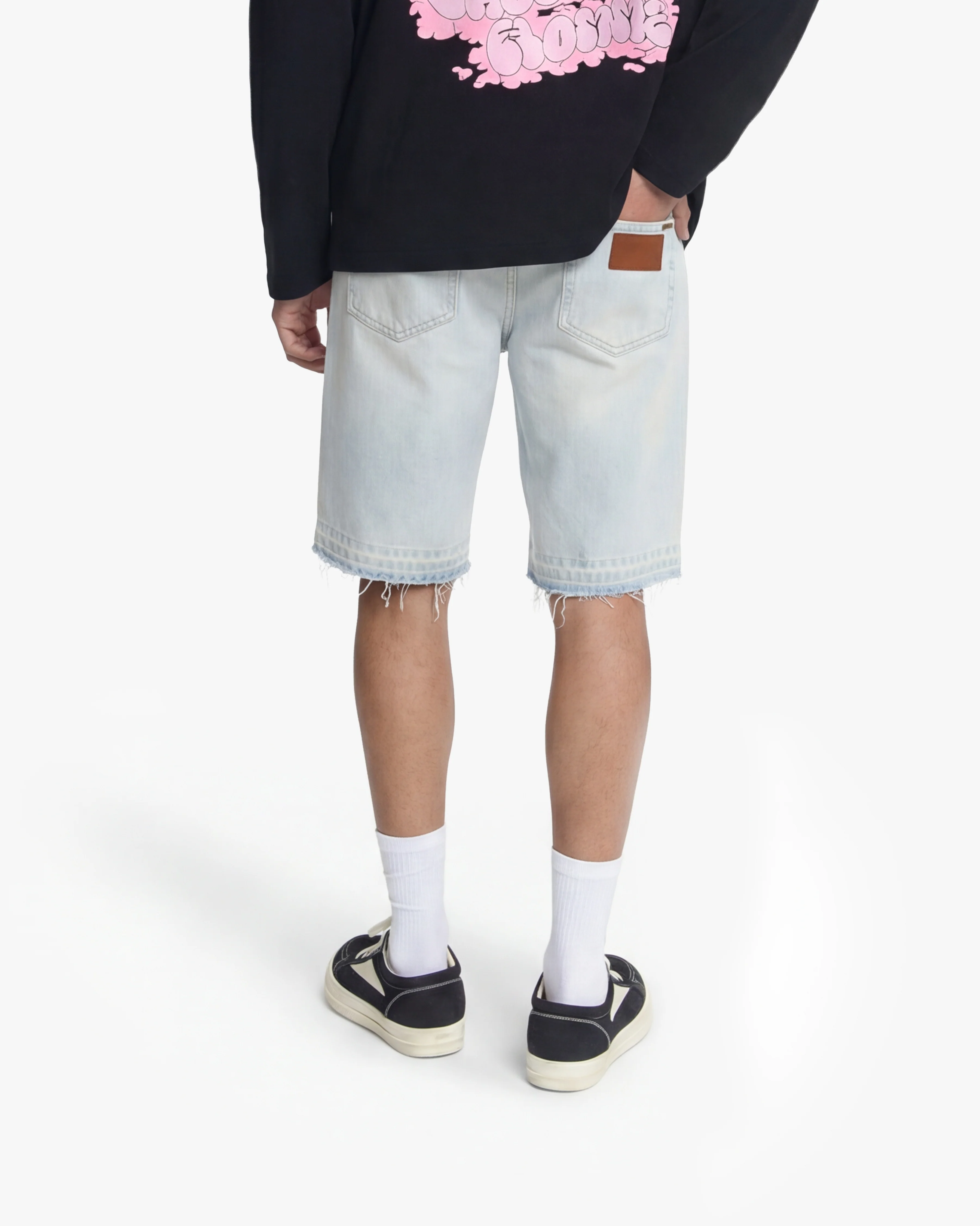 Croyez CD2 Stepped Hem Shorts | Light Blue - Image 4