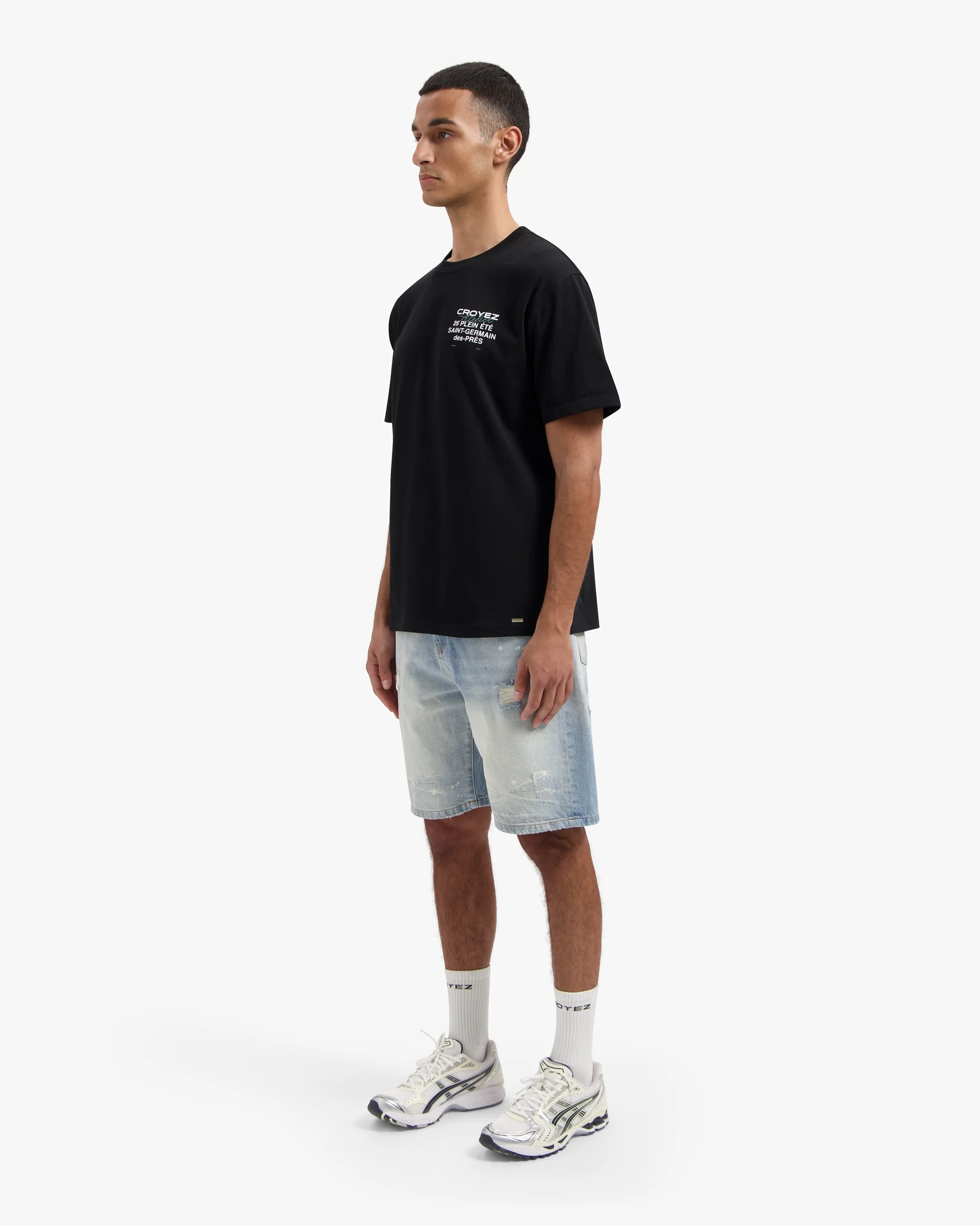 CROYEZ CD2 WASHED DENIM SHORTS | LIGHT BLUE - Image 7