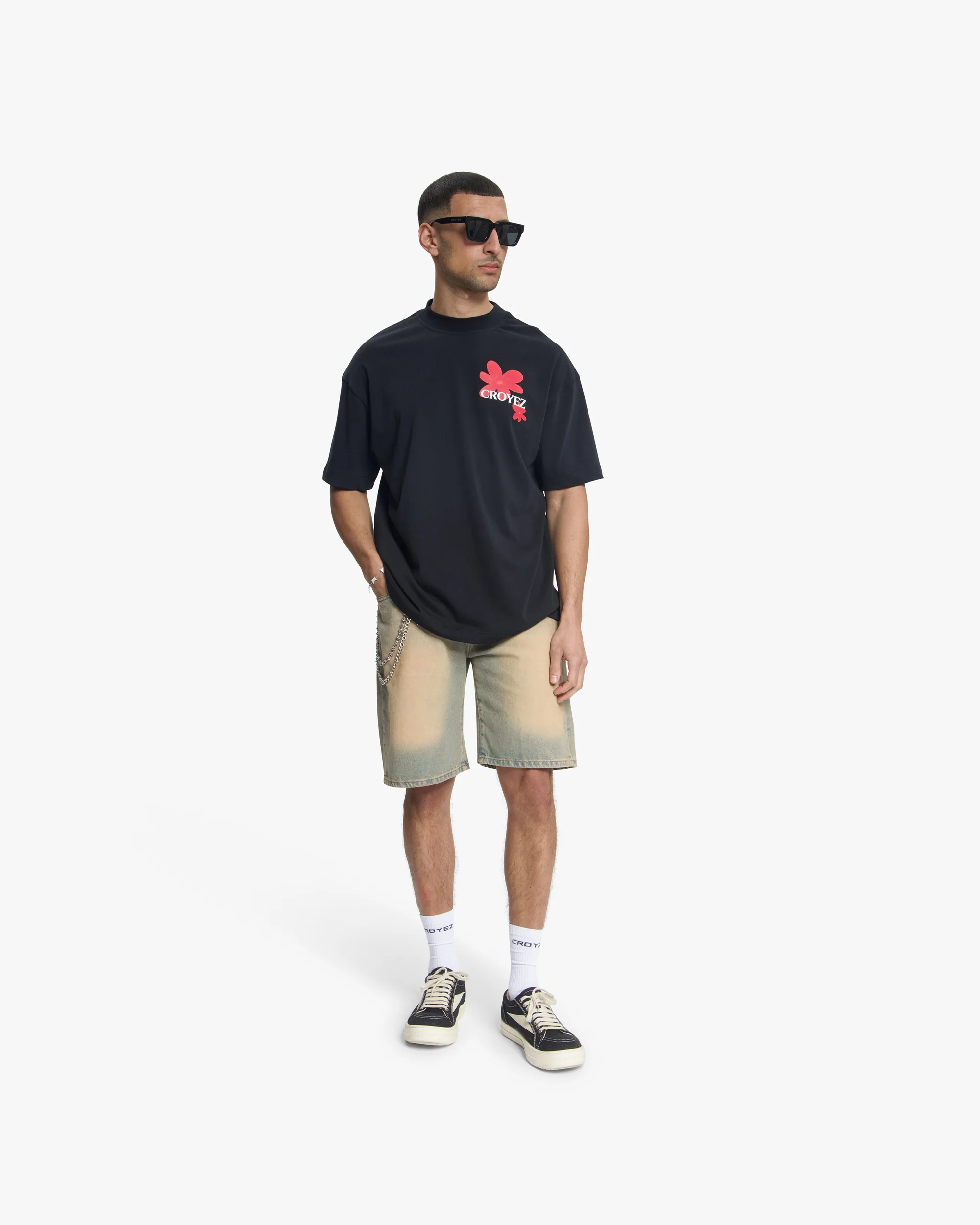 Croyez CD2 Washed Denim Shorts | Sand washed - Image 5