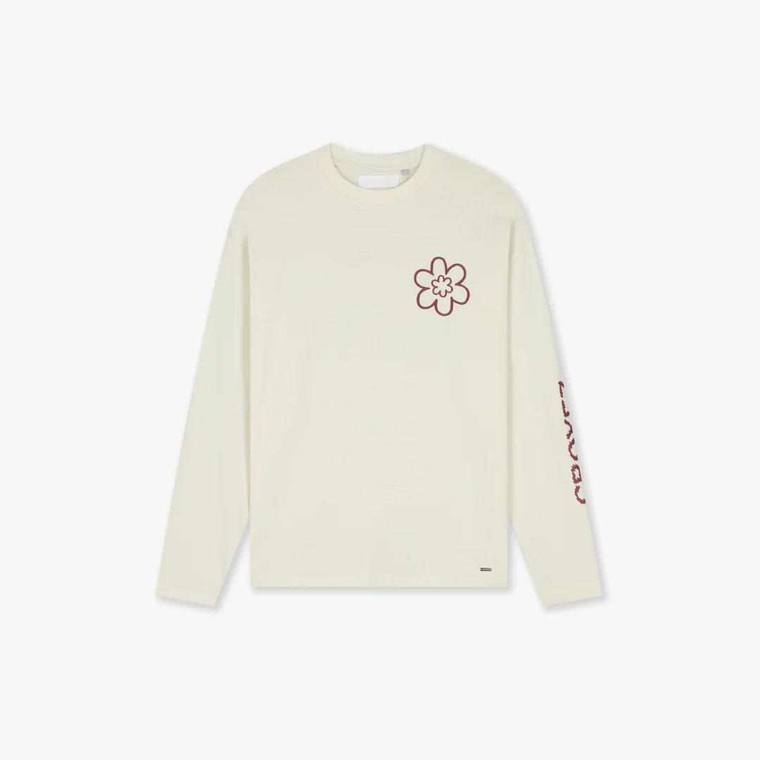 Croyez Contour De La Fleur Longsleeve | Off-White/Cherry