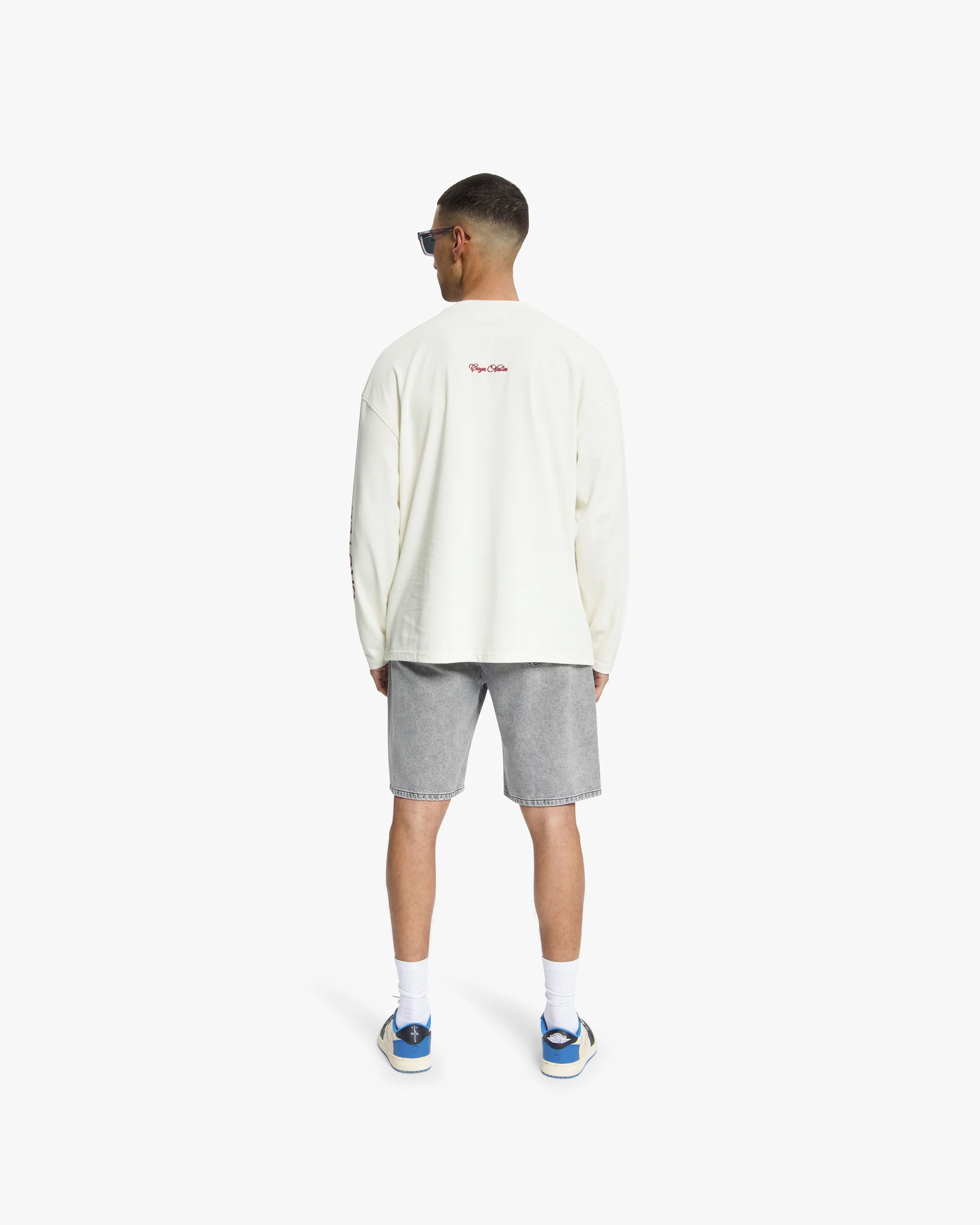 Croyez Contour De La Fleur Longsleeve | Off-White/Cherry - Image 6