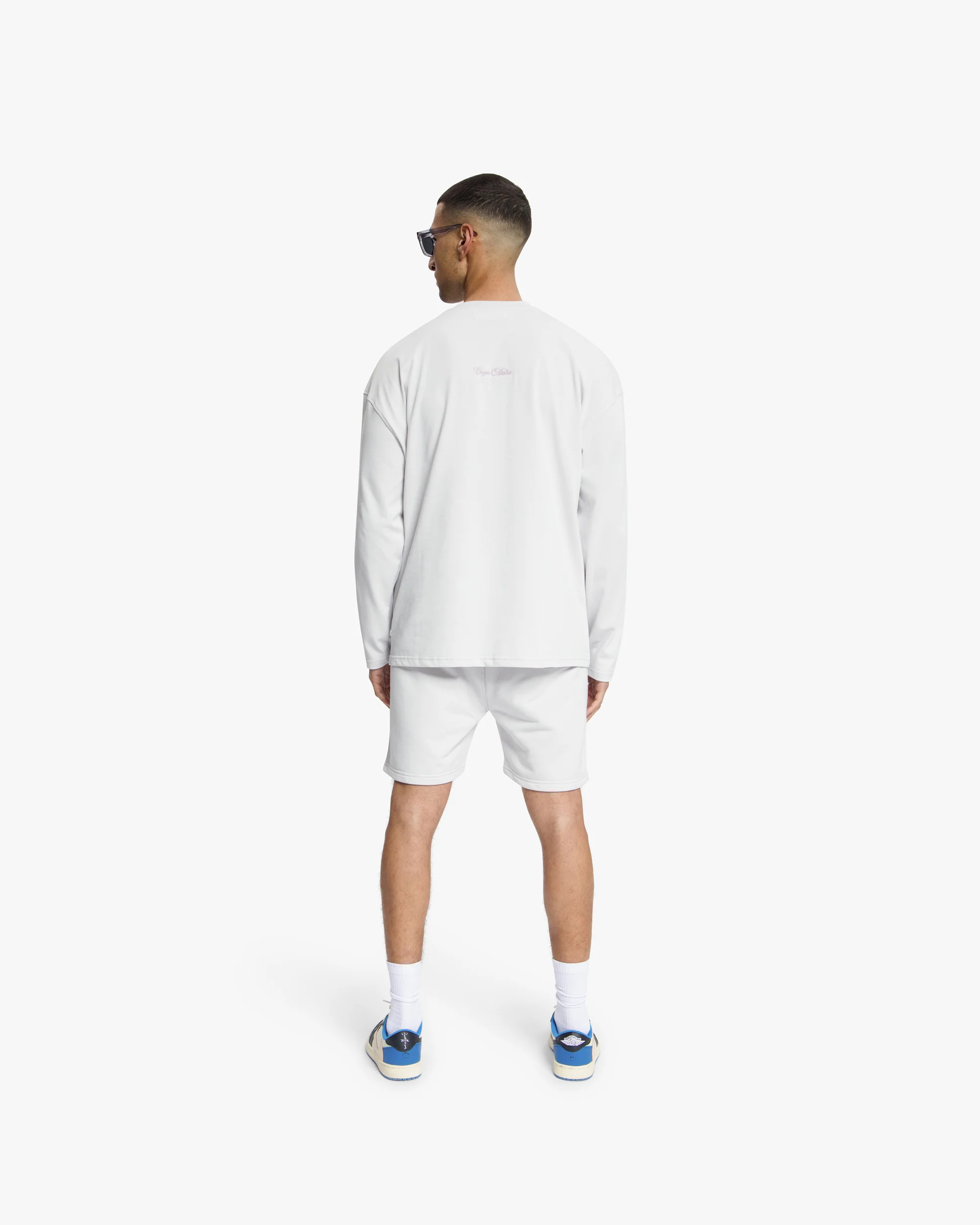 Croyez Contour De La Fleur Shorts | Light Grey - Image 8