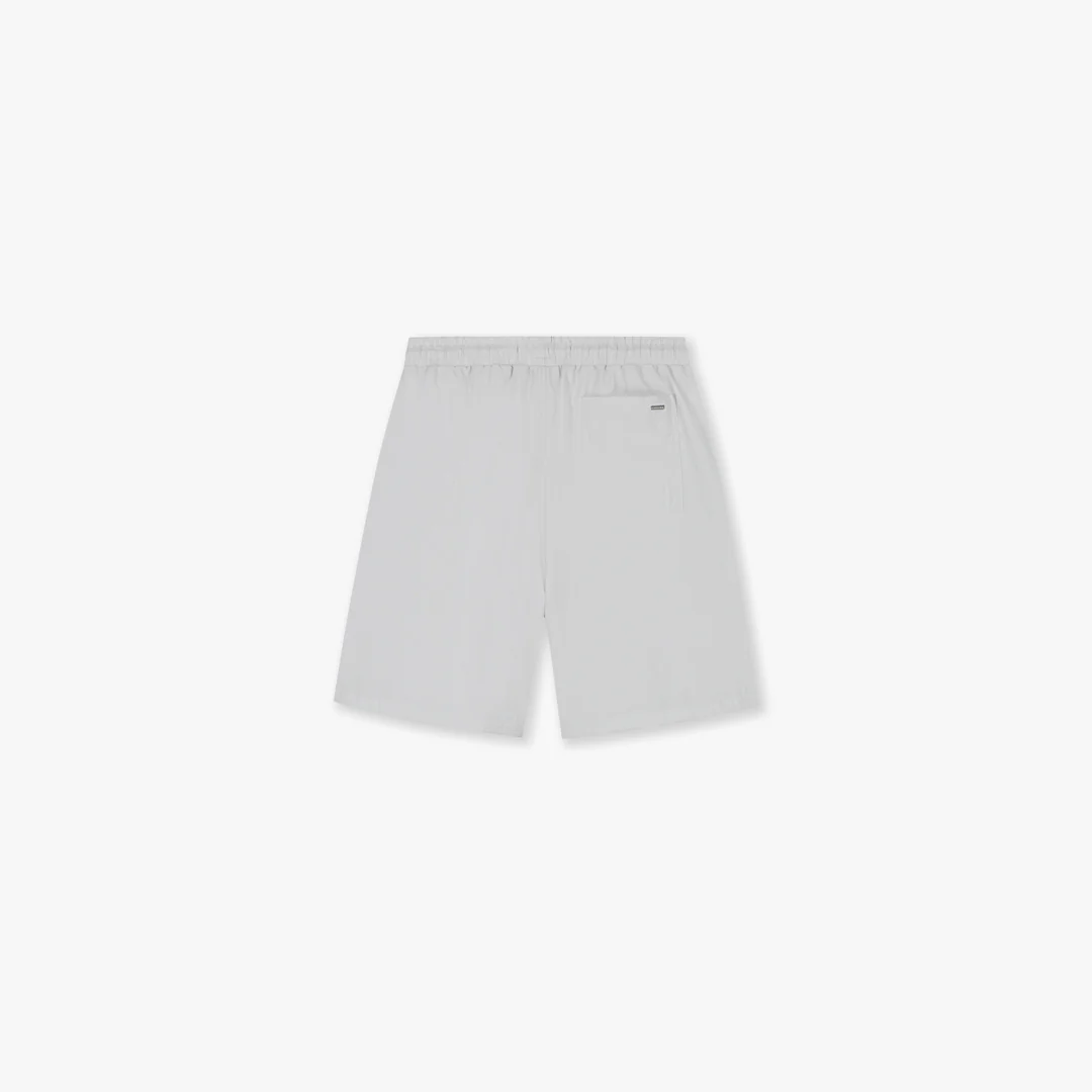 Croyez Crinkle Patch Shorts | Light Grey - Image 2