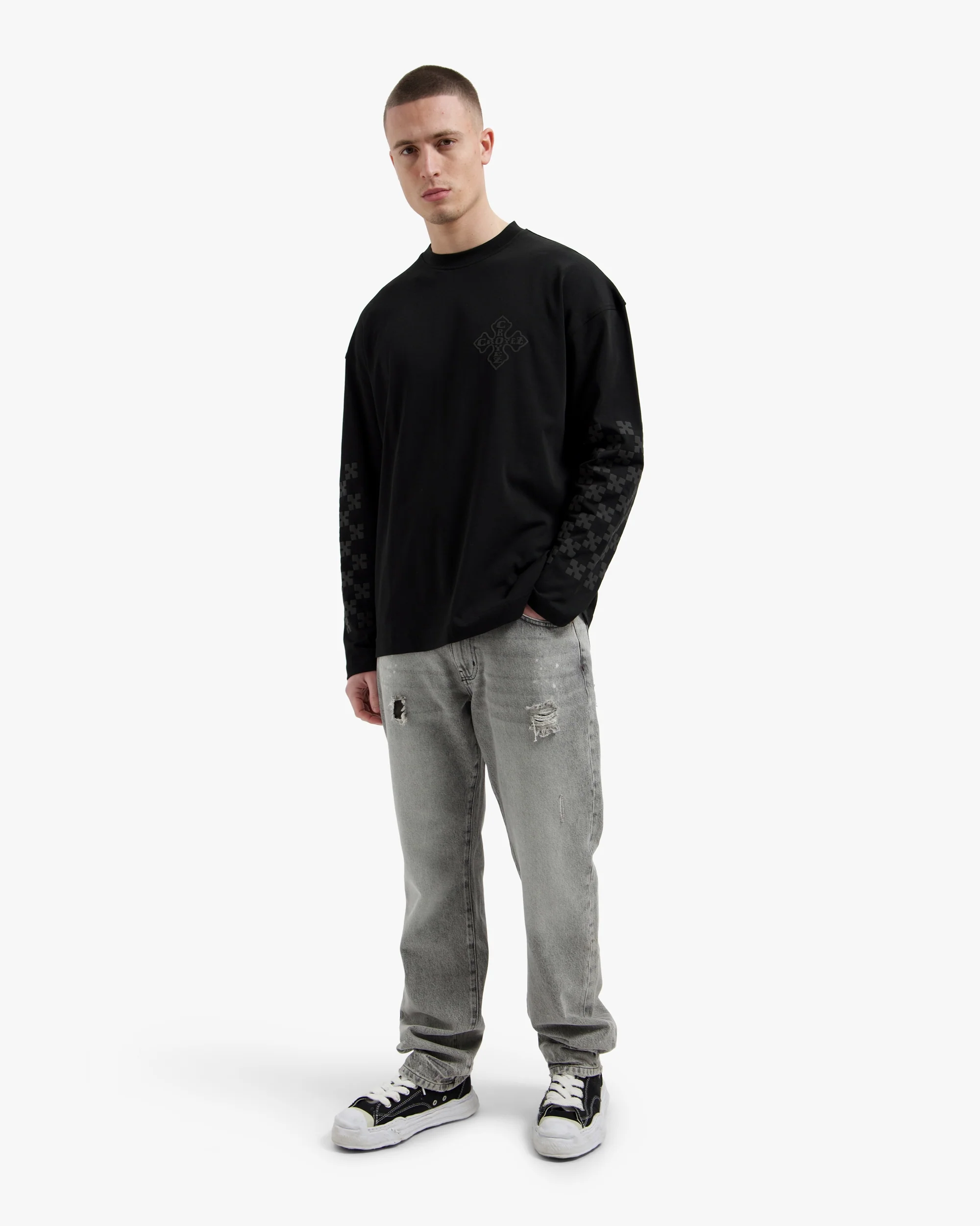 Croyez Cross Longsleeve | Vintage Black - Image 5