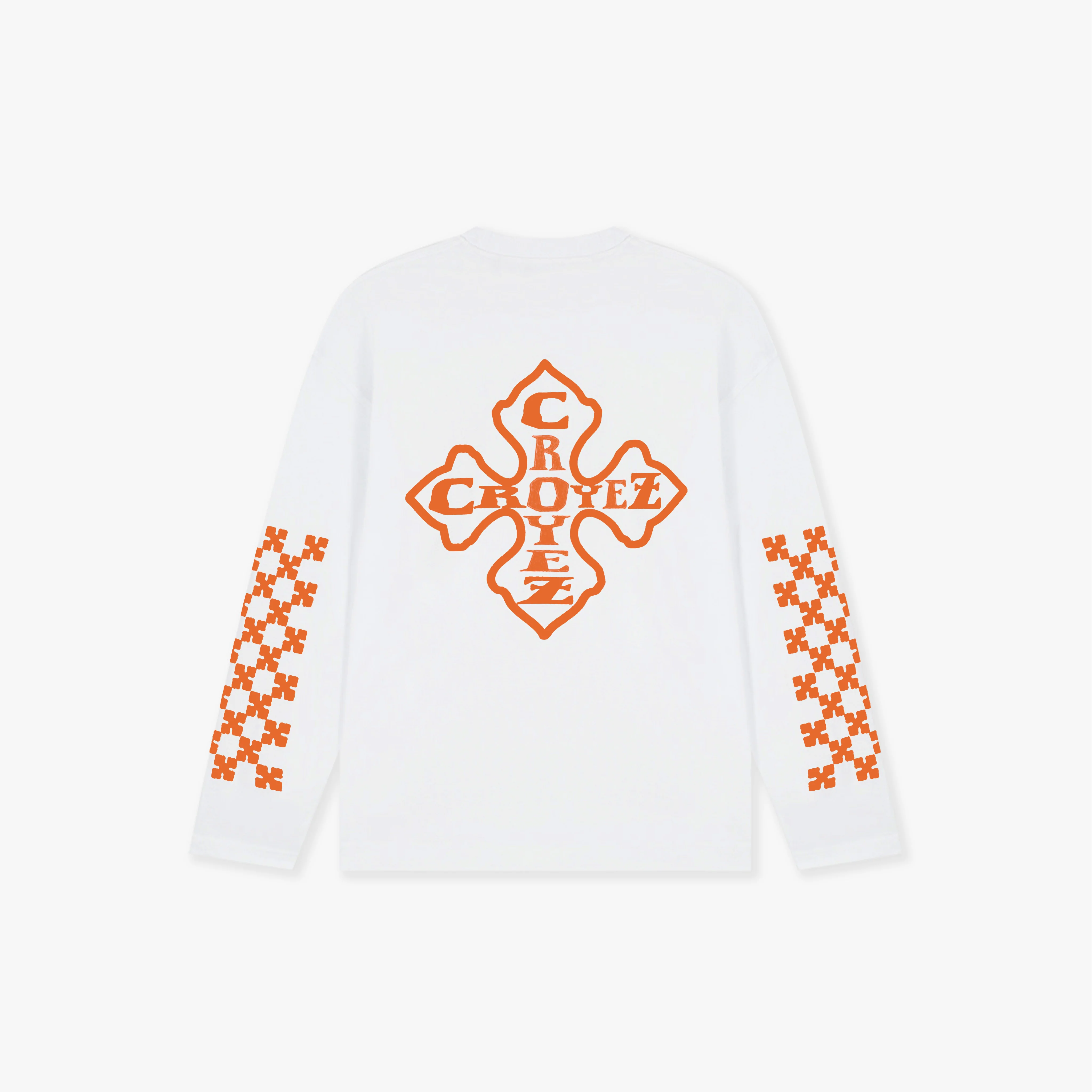 Croyez Cross Longsleeve | White/Orange - Image 2