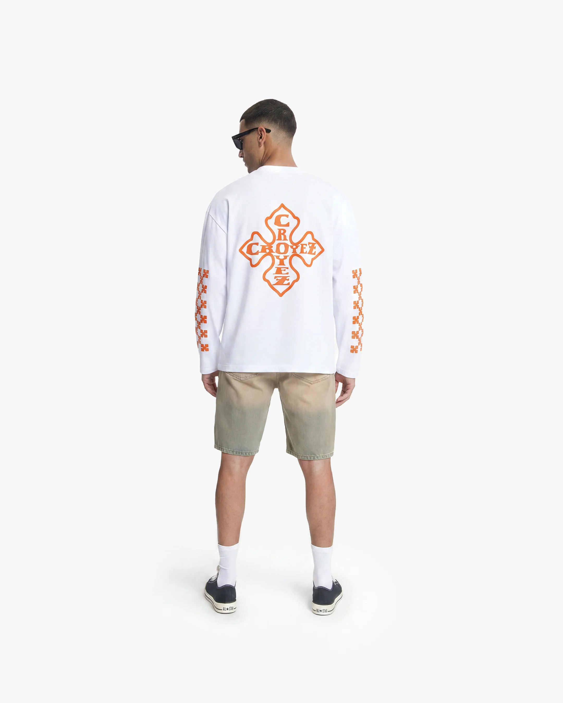 Croyez Cross Longsleeve | White/Orange - Image 6