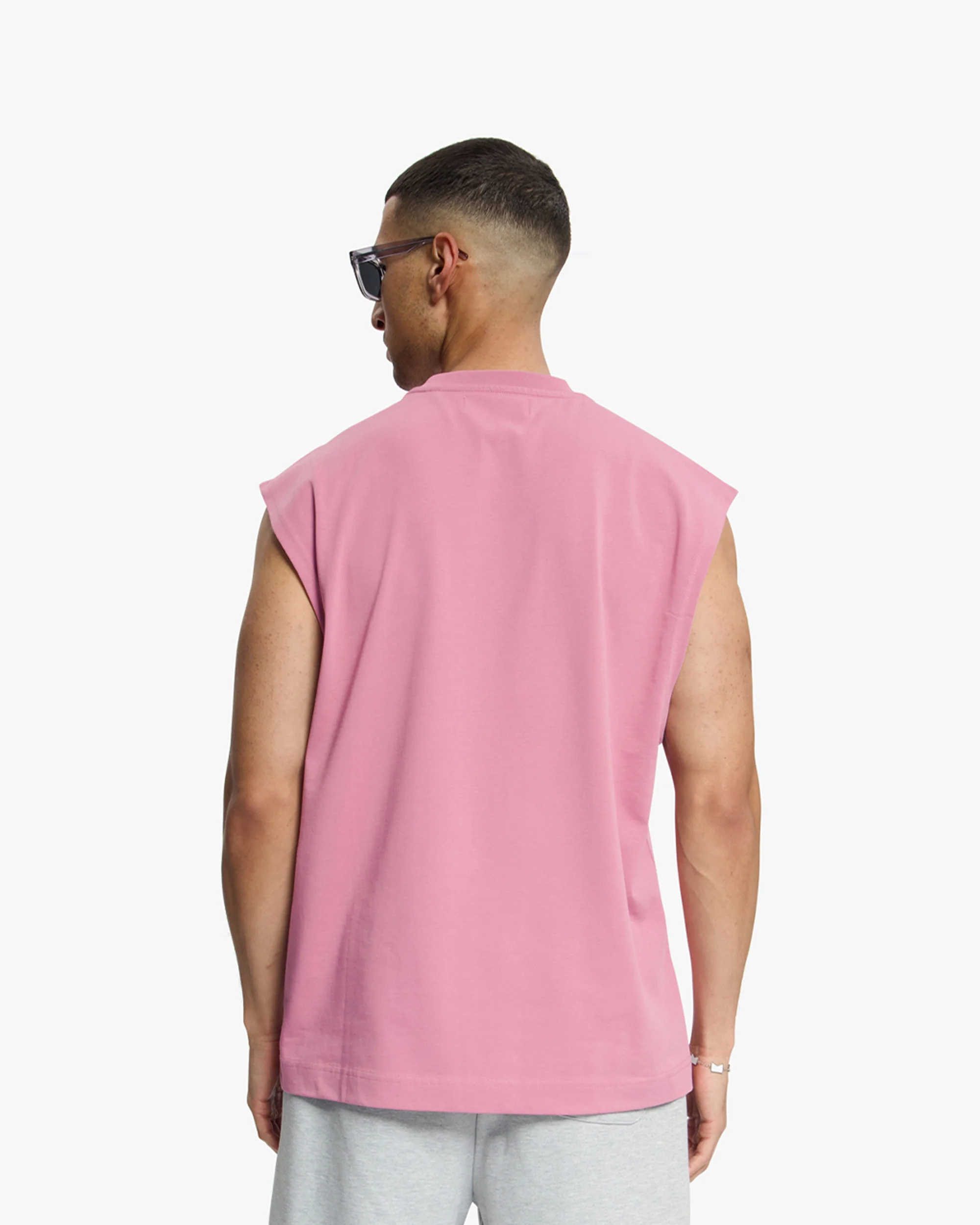 Croyez Cutout Heart Sleeveless T-Shirt | Mauve - Image 5