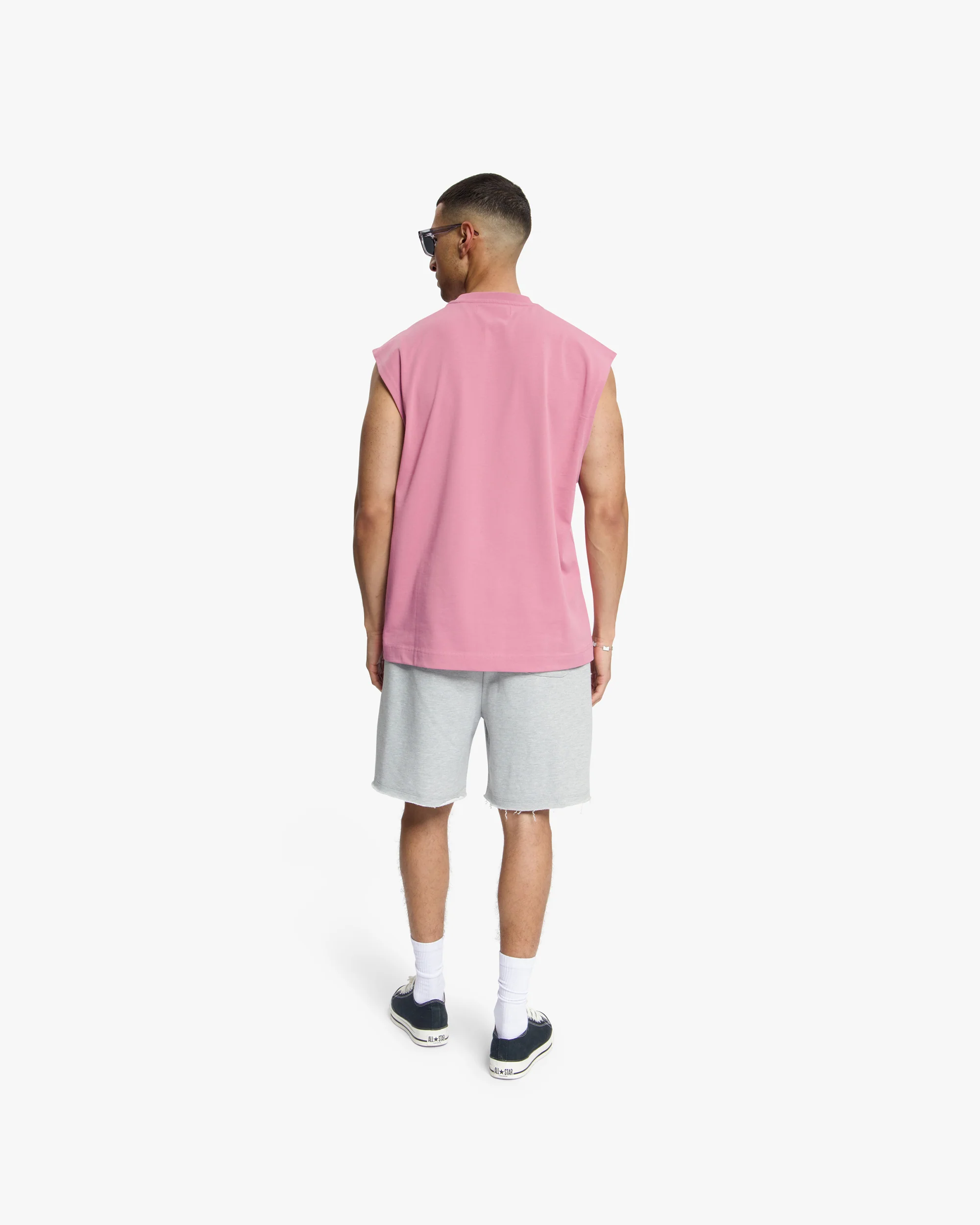 Croyez Cutout Heart Sleeveless T-Shirt | Mauve - Image 8