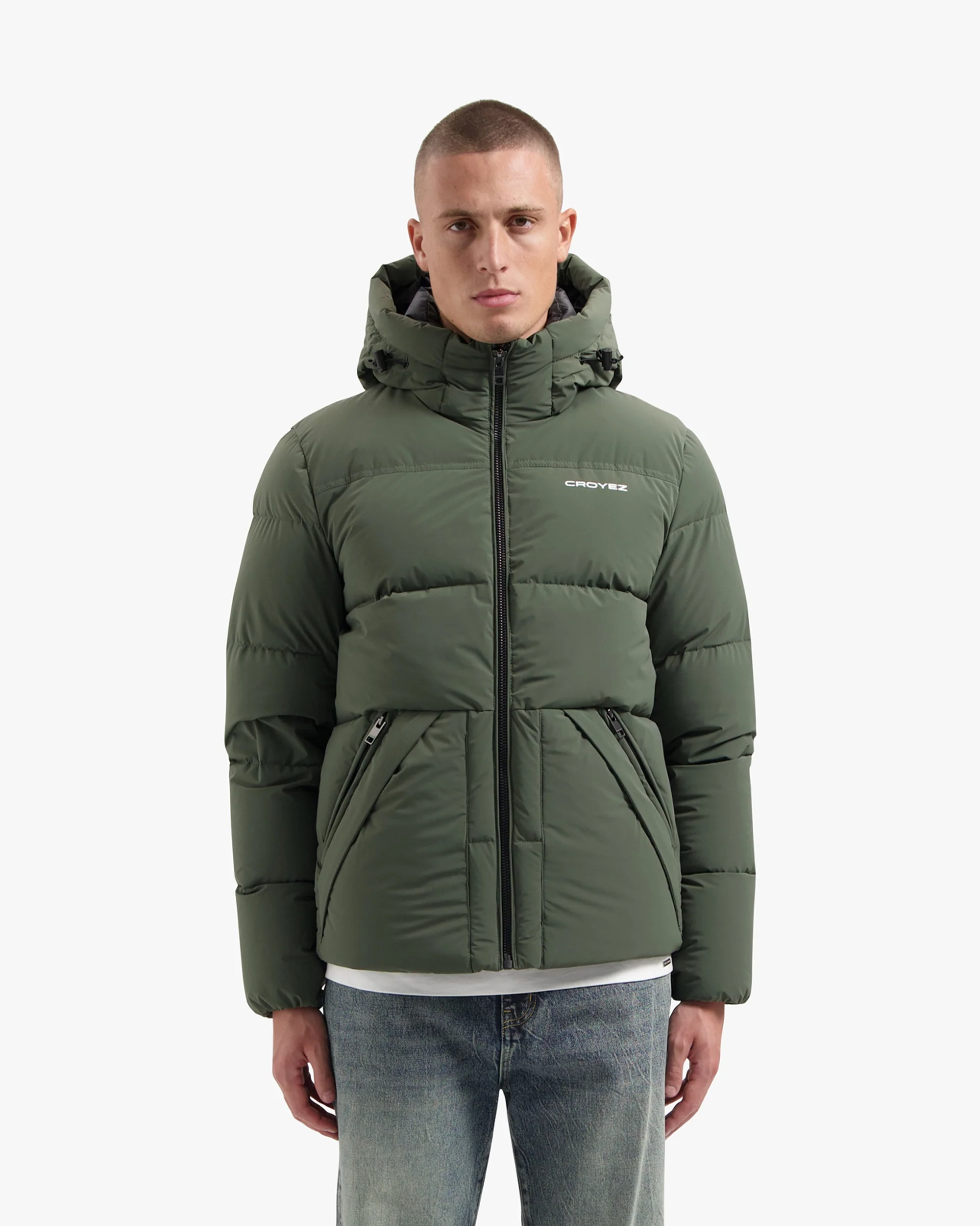 CROYEZ DOWN PUFFER JACKET | DARK GREEN - Image 3