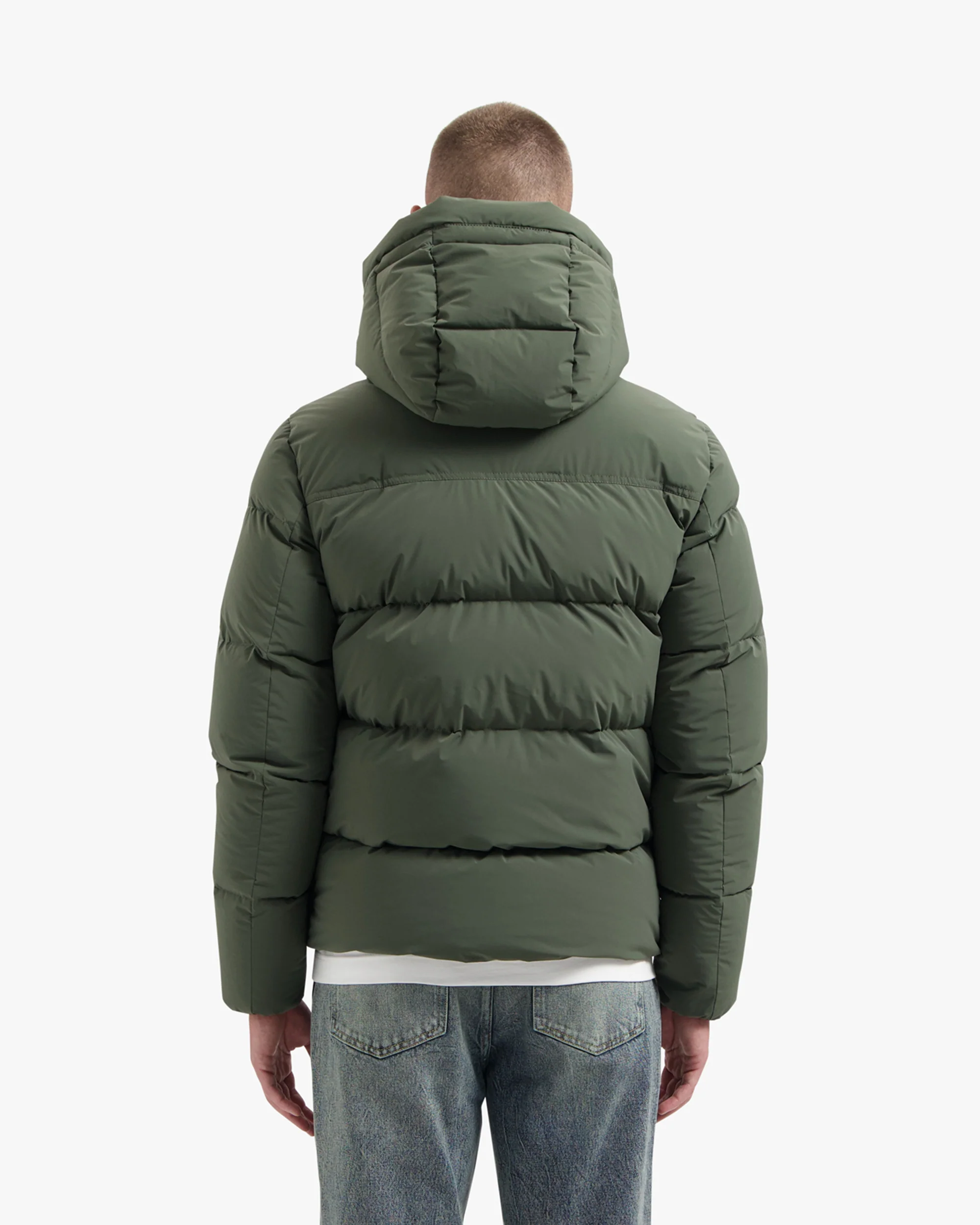 CROYEZ DOWN PUFFER JACKET | DARK GREEN - Image 4