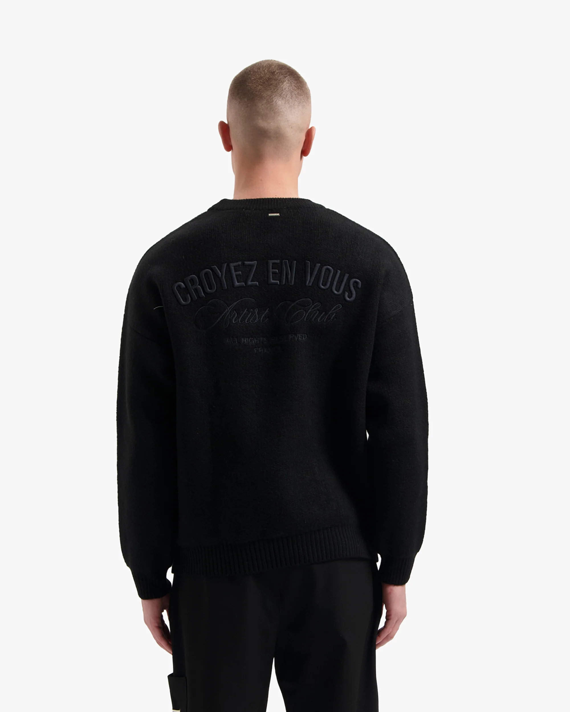 Croyez 'En Vous' Knit Sweater | Black - Image 4
